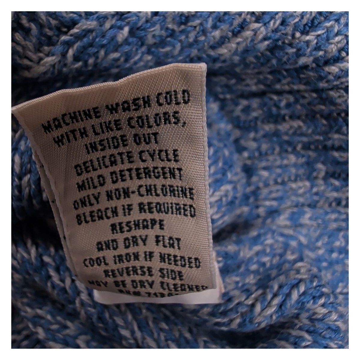 L.L.Bean Men's Jumper Medium Blue Cable Knit Cotton – product photo 6 | RewearableUK