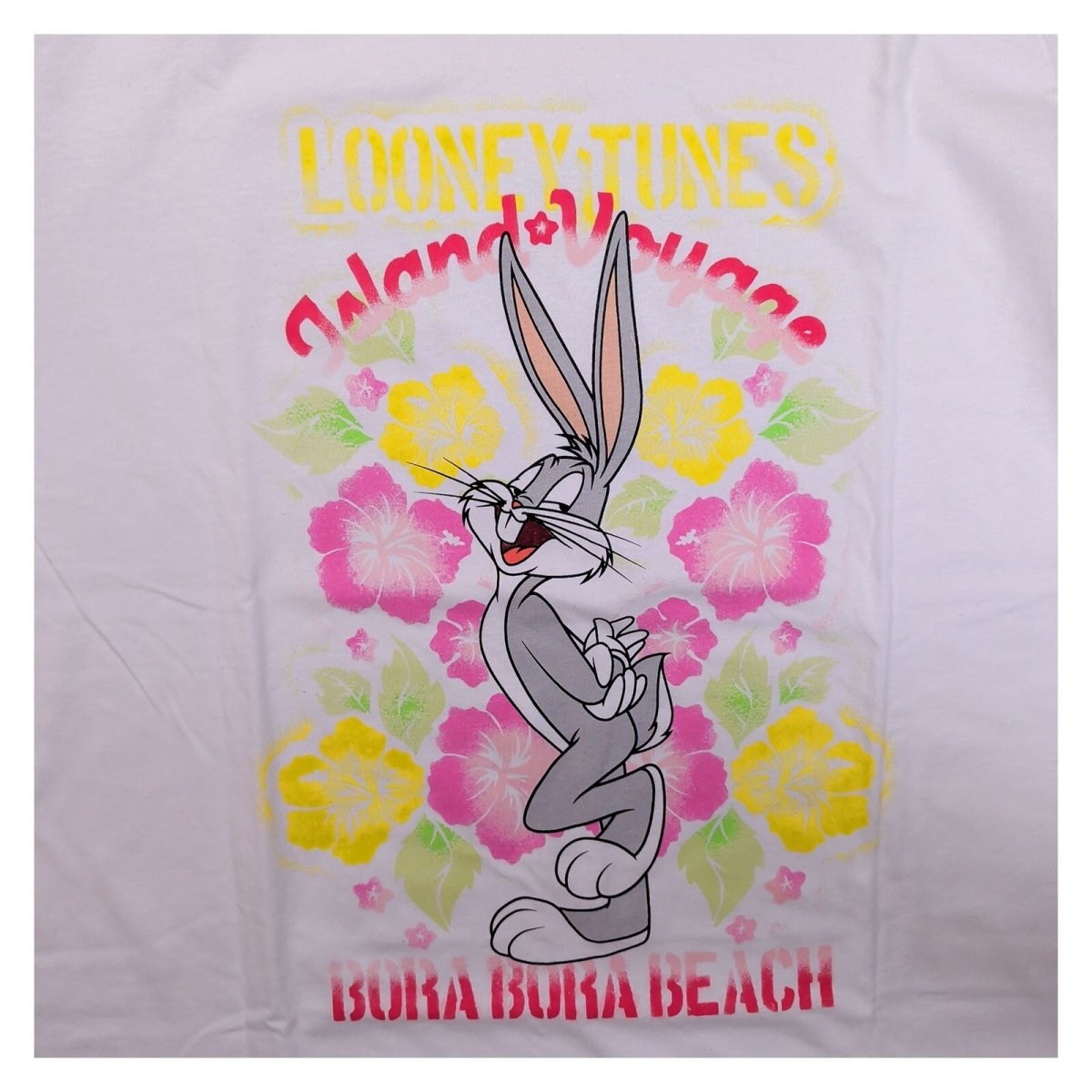 Looney Tunes Unisex T-Shirt Large White Bugs Bunny Graphic 100% Cotton – product photo 2 | RewearableUK