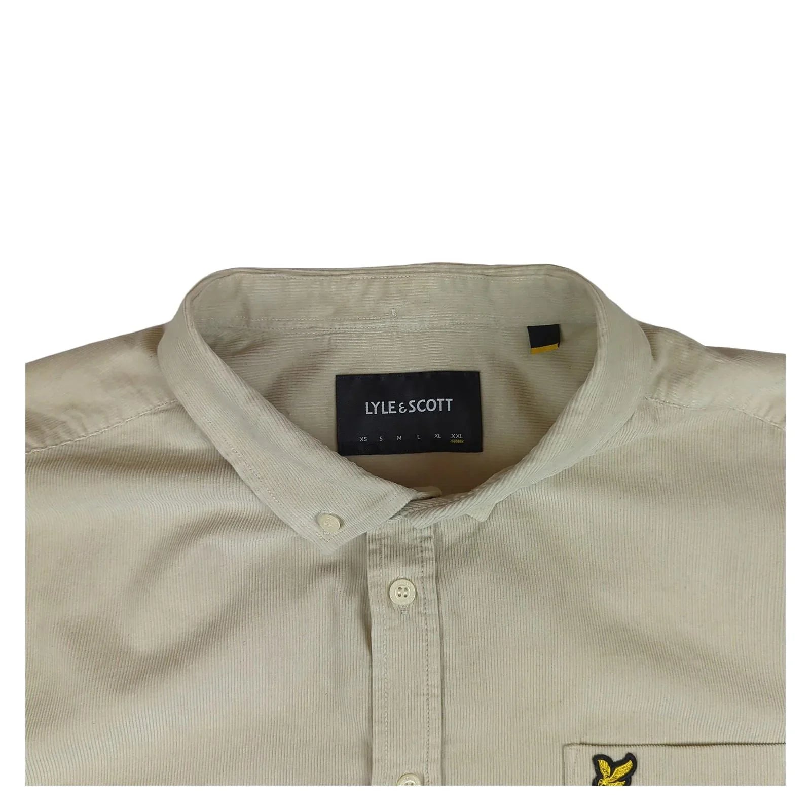 Lyle & Scott Lyle & Scott Beige Button - Down Shirt XXL 100% Cotton Casual shirt RewearableUK