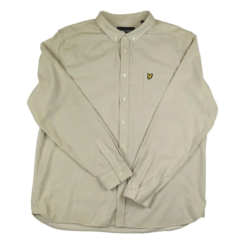 Lyle & Scott Lyle & Scott Beige Button - Down Shirt XXL 100% Cotton Casual shirt RewearableUK