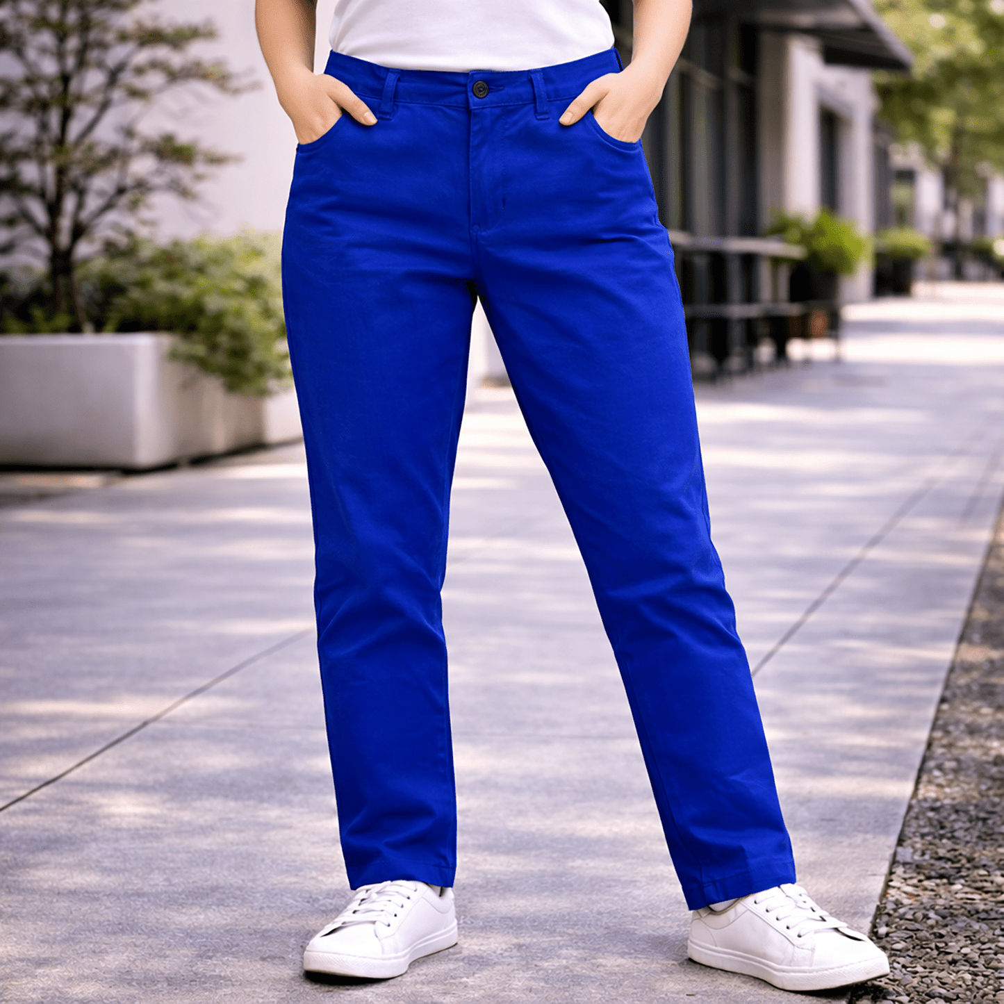 Lyle & Scott Blue Regular Chino Trousers Mens Size 30 by Lyle & Scott – trousers | RewearableUK