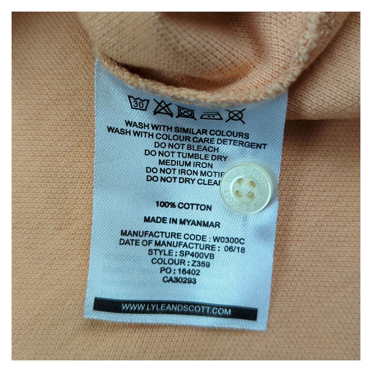 Lyle & Scott Cotton Short Sleeve Shirt Orange | Men's XXL by Lyle & Scott – polo | RewearableUK