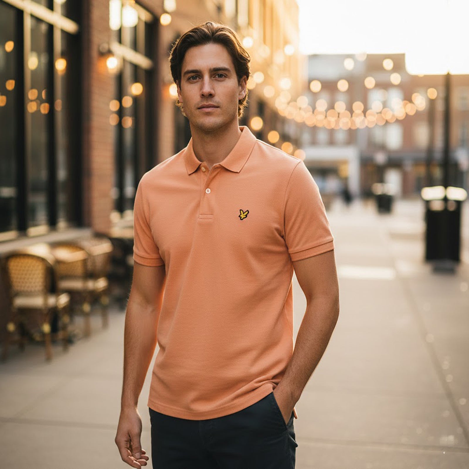 Lyle & Scott Cotton Short Sleeve Shirt Orange | Men's XXL by Lyle & Scott – polo | RewearableUK