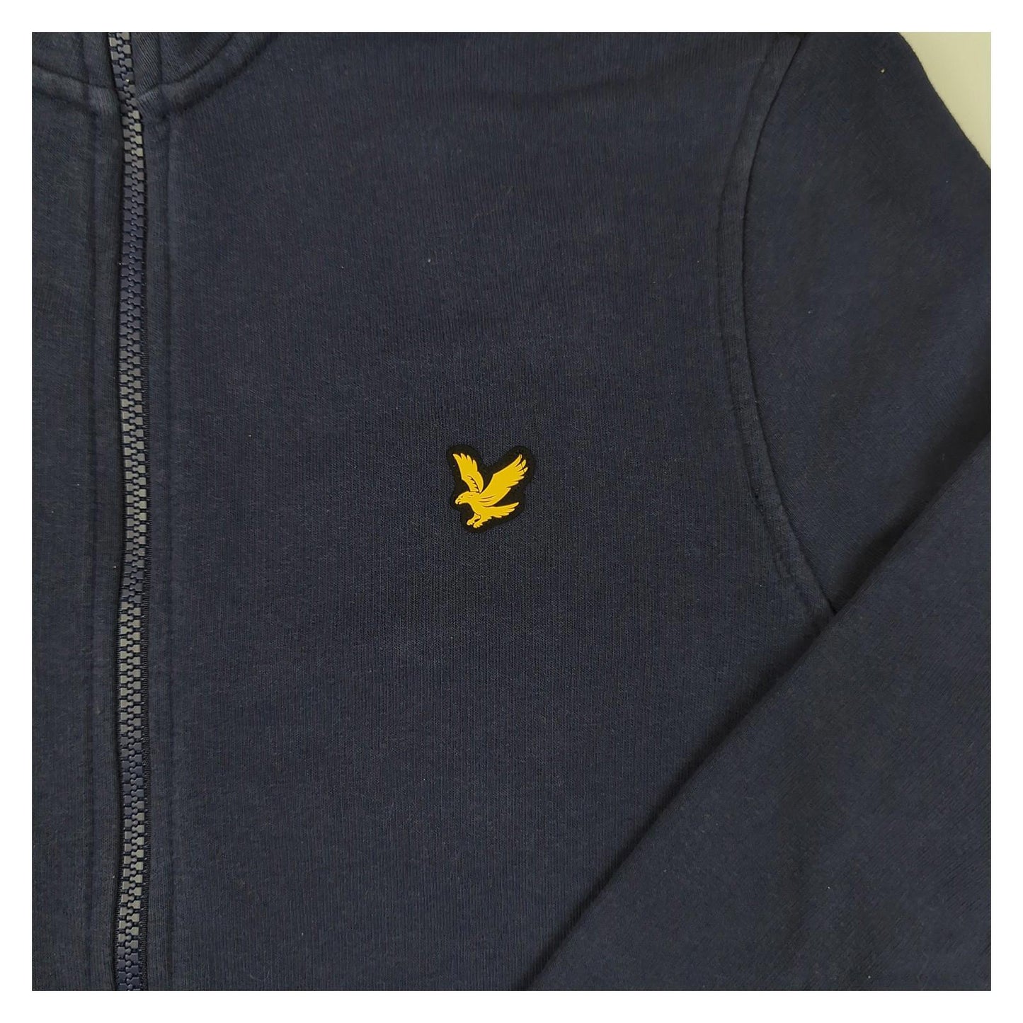 Lyle & Scott Lyle & Scott Jumper Mens M Medium Navy Blue Full Zip Sweater Cotton Blend Casual Sweater & Hoodie RewearableUK