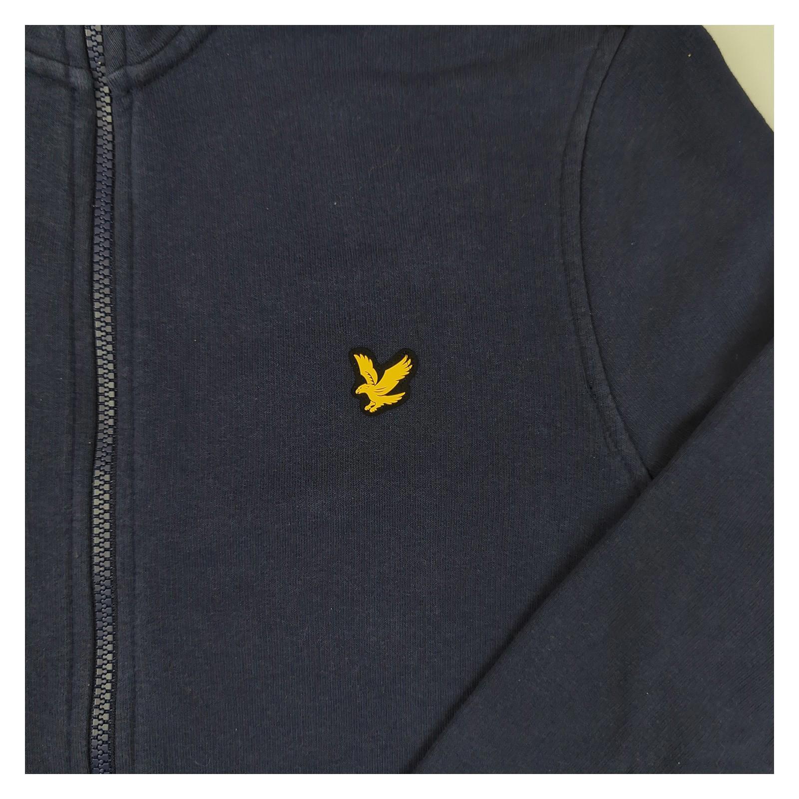 Lyle & Scott Lyle & Scott Jumper Mens M Medium Navy Blue Full Zip Sweater Cotton Blend Casual Sweater & Hoodie RewearableUK