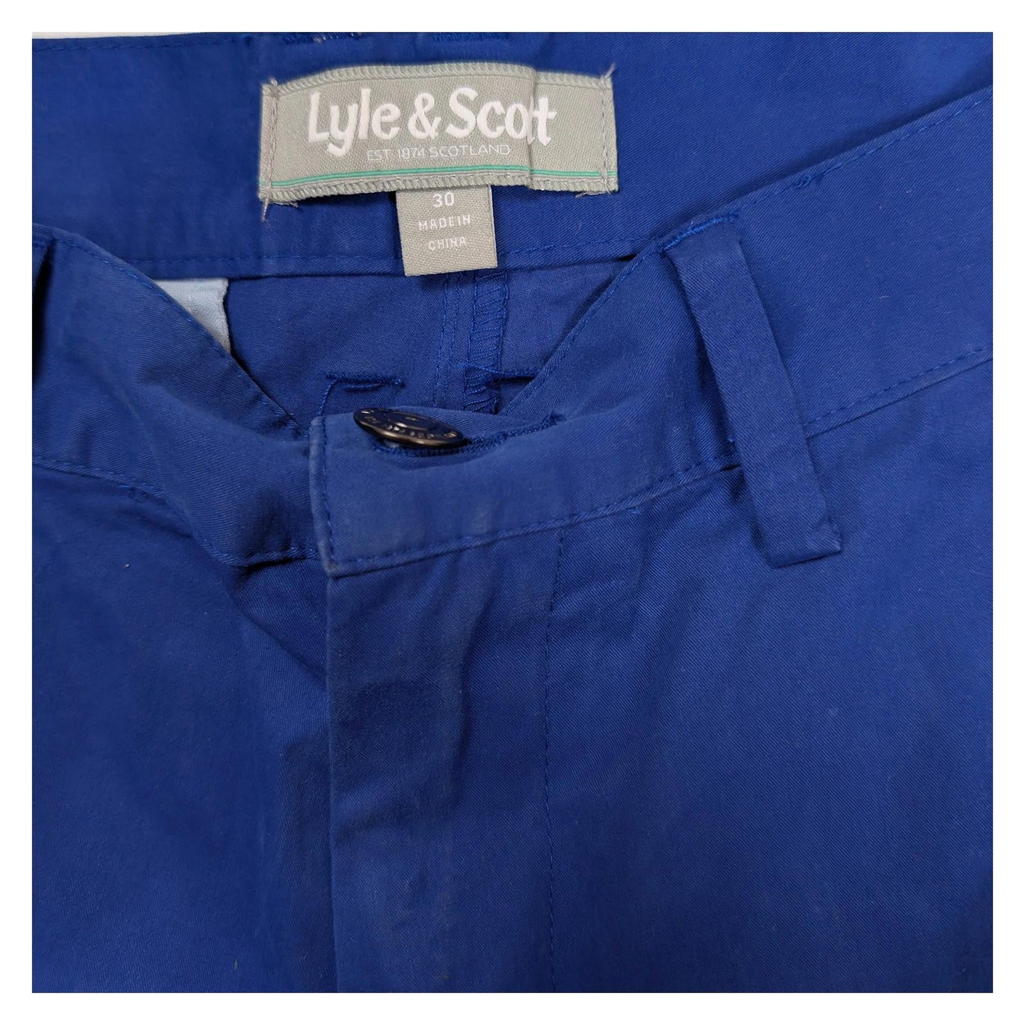 lyle & scott mens chino trousers size 30 blue regular casual pants by Lyle & Scott – trousers | RewearableUK