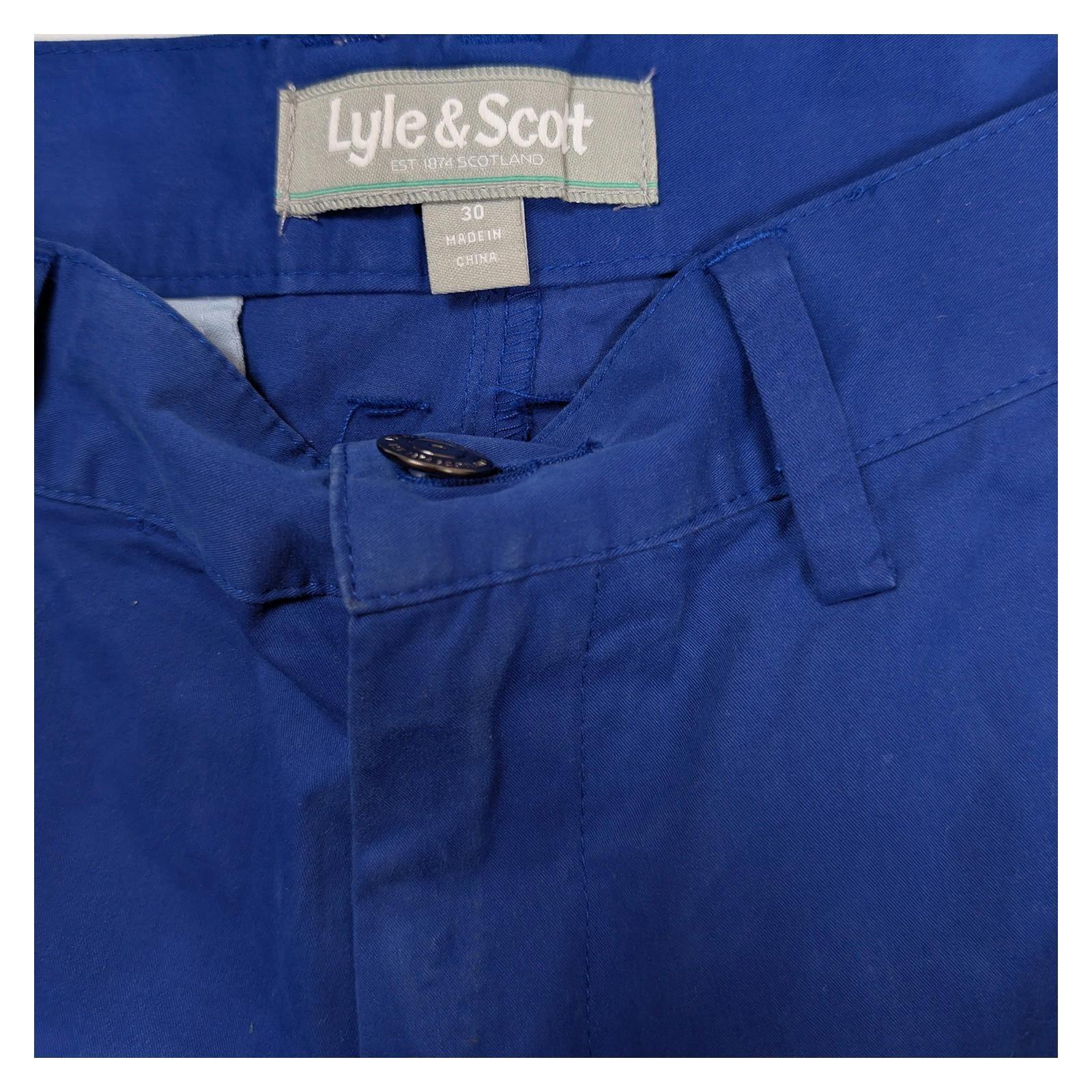 lyle & scott mens chino trousers size 30 blue regular casual pants by Lyle & Scott – trousers | RewearableUK