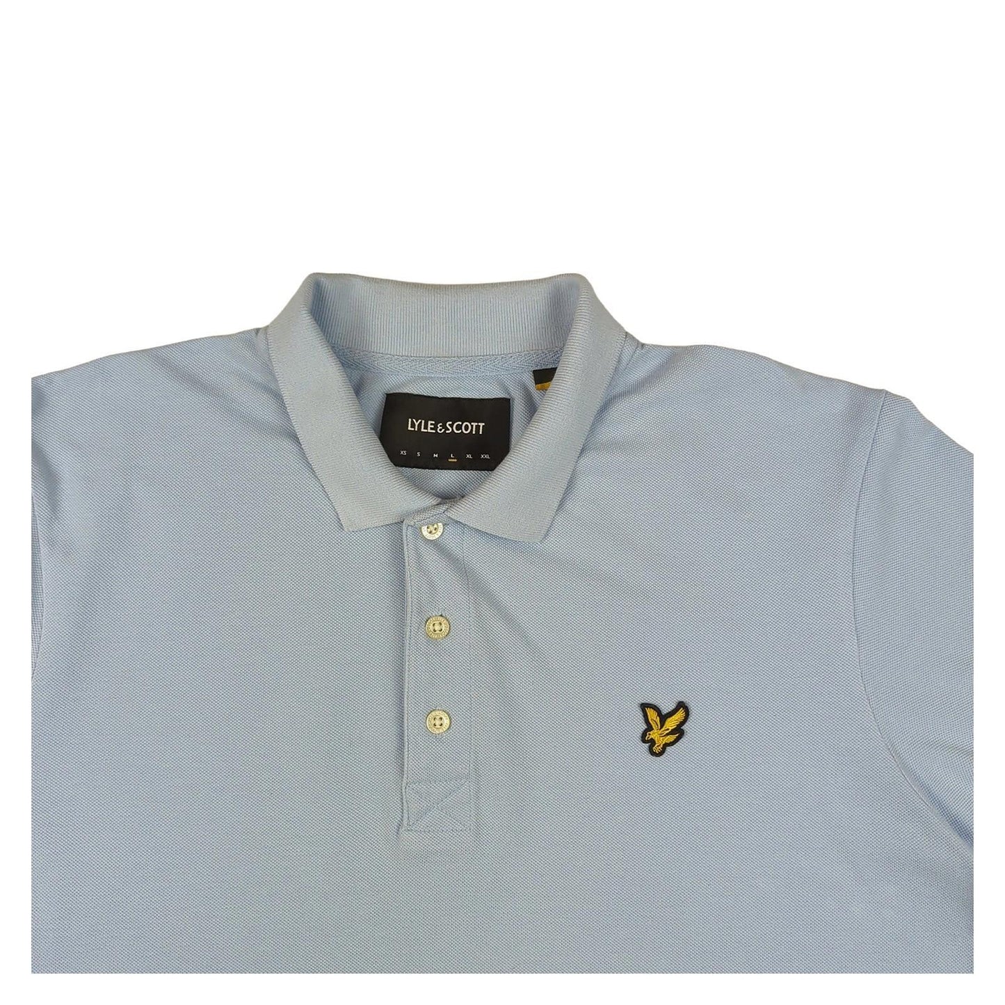Lyle & Scott Lyle & Scott Mens Polo Shirt Size L Large Turquoise Cotton Casual Top Pre - Owned polo RewearableUK