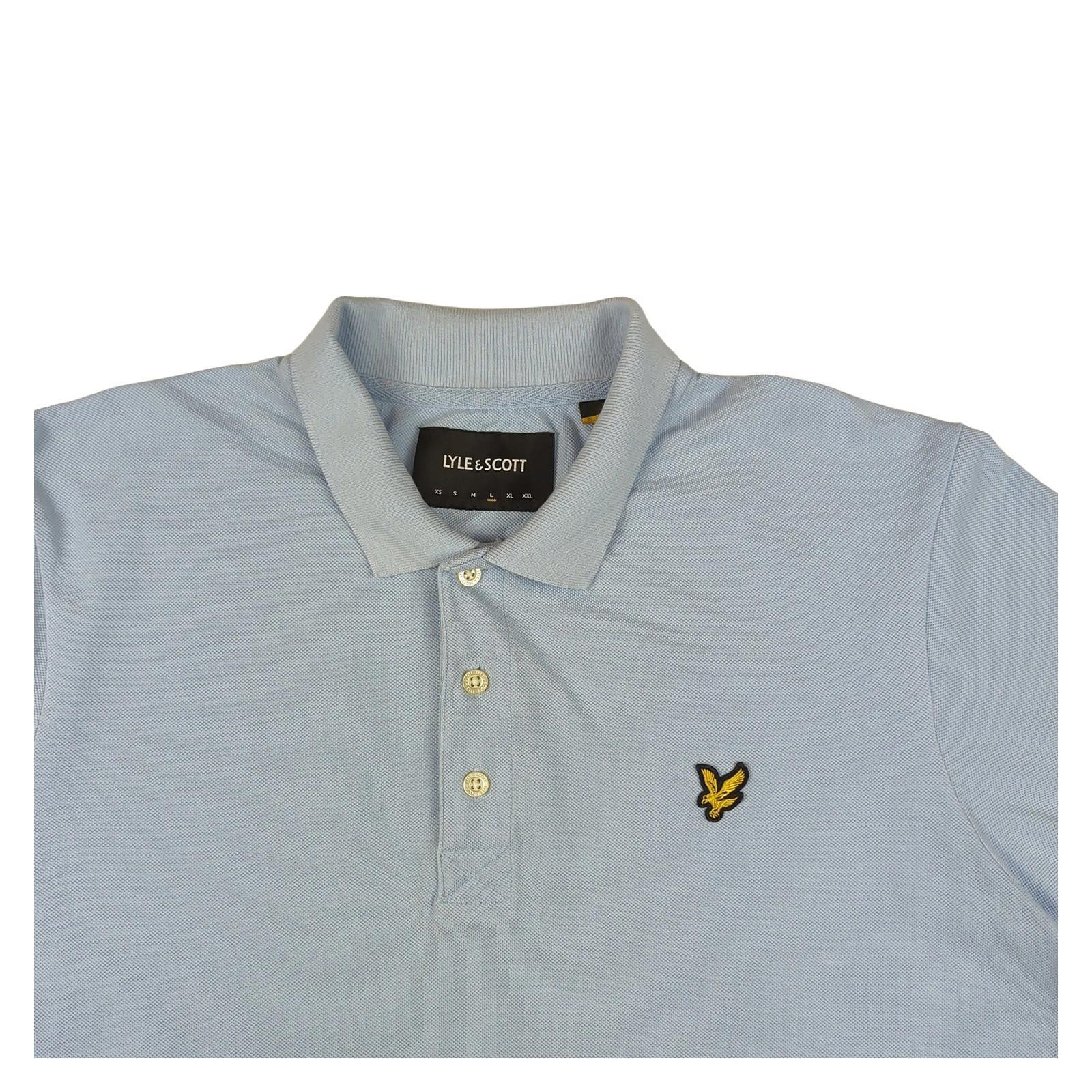 Lyle & Scott Lyle & Scott Mens Polo Shirt Size L Large Turquoise Cotton Casual Top Pre - Owned polo RewearableUK