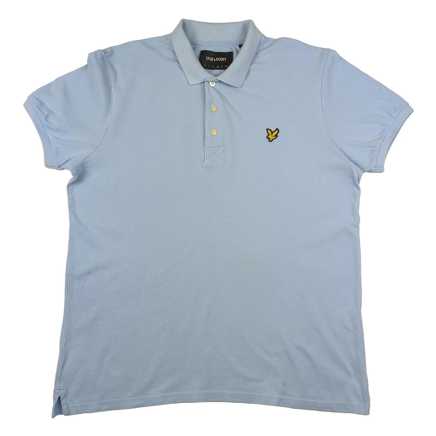 Lyle & Scott Lyle & Scott Mens Polo Shirt Size L Large Turquoise Cotton Casual Top Pre - Owned polo RewearableUK