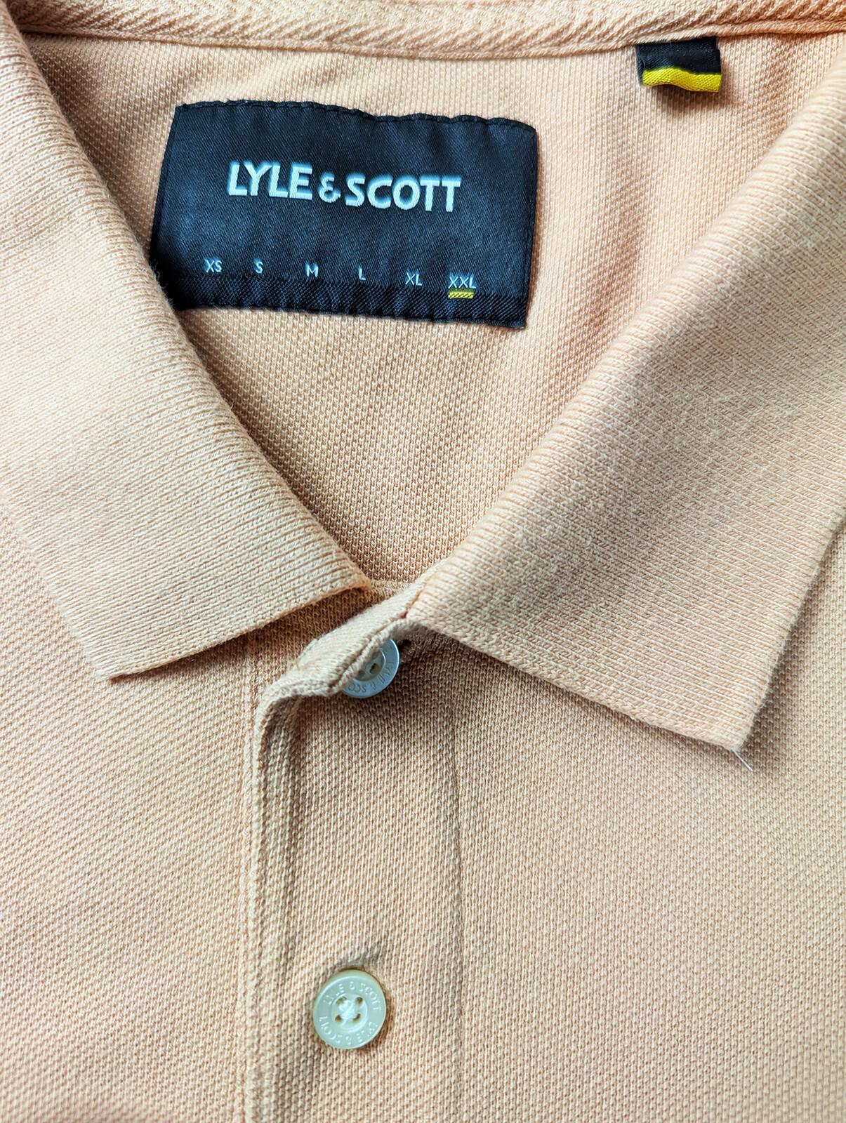 Lyle & Scott Lyle & Scott Men's XXL Orange Cotton Short Sleeve Shirt Used Casual polo RewearableUK
