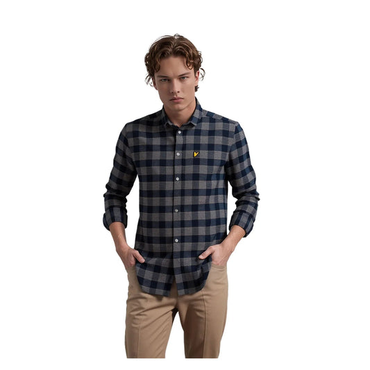 Lyle & Scott Lyle & Scott Multi - Colour Check Shirt M 100% Cotton Casual shirt RewearableUK