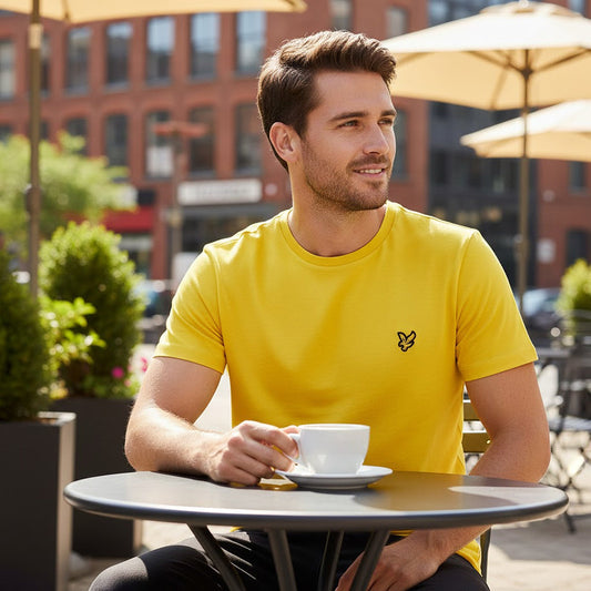 Lyle & Scott Organic Cotton Logo T-Shirt Yellow | Men's XL by Lyle & Scott – T-Shirts | RewearableUK