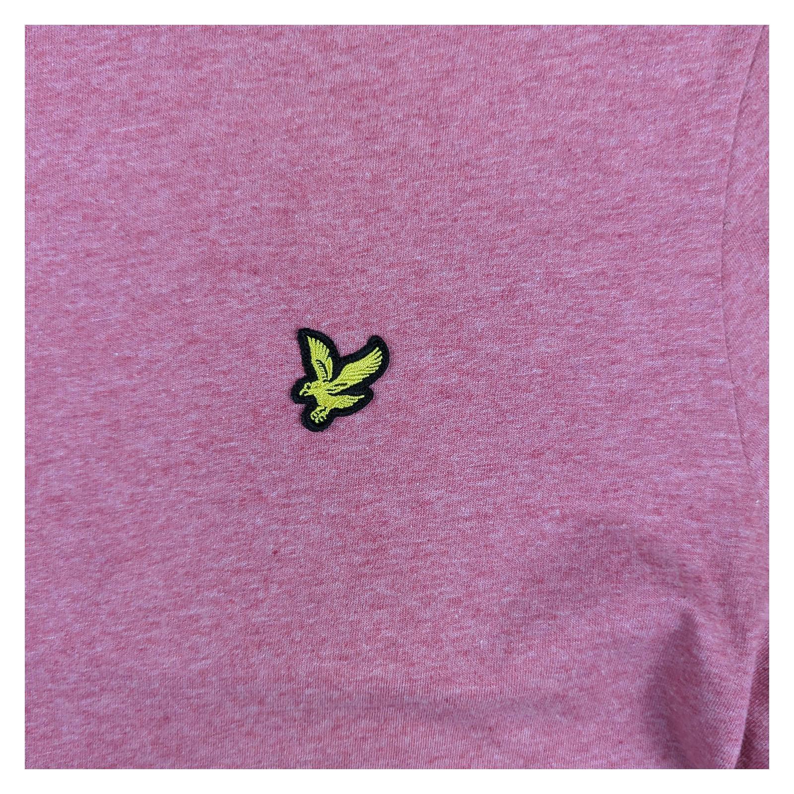 Lyle & Scott Lyle & Scott Pink Organic Cotton T-Shirt Men's Large Casual Crew Neck Tee T-Shirts RewearableUK