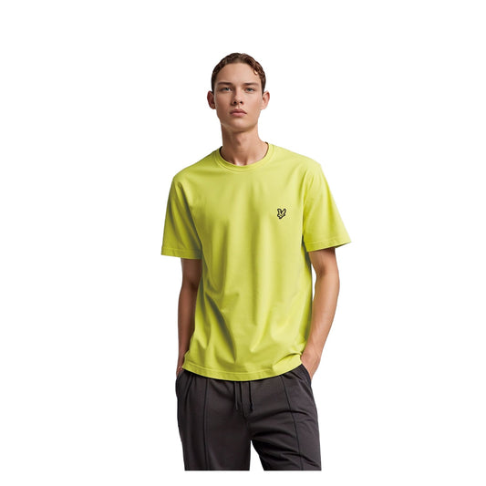 Lyle & Scott Lyle & Scott Yellow Organic Cotton T-Shirt Men’s XL Classic Fit Logo Tee 4SWD T-Shirts RewearableUK