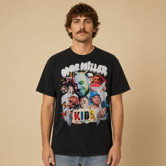 Mac Miller K.I.D.S. T-Shirt Approx M Black Double-Sided Hip-Hop Tee – Music T-Shirt product photo 1 | RewearableUK