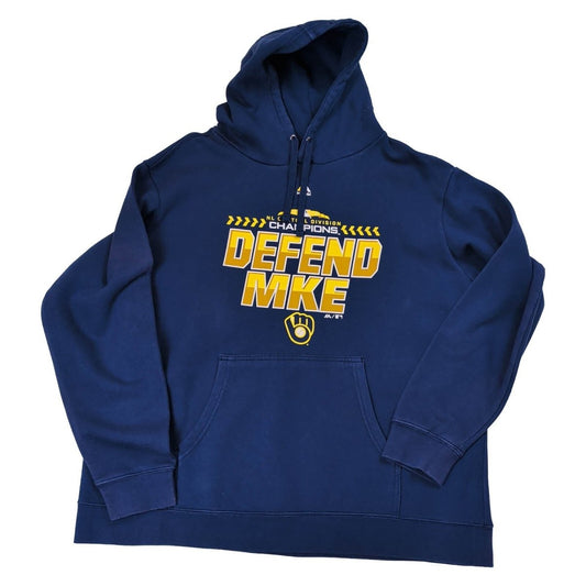 Majestic Men's Defend MKE Graphic Hoodie 2XL Navy – product photo 1 | RewearableUK