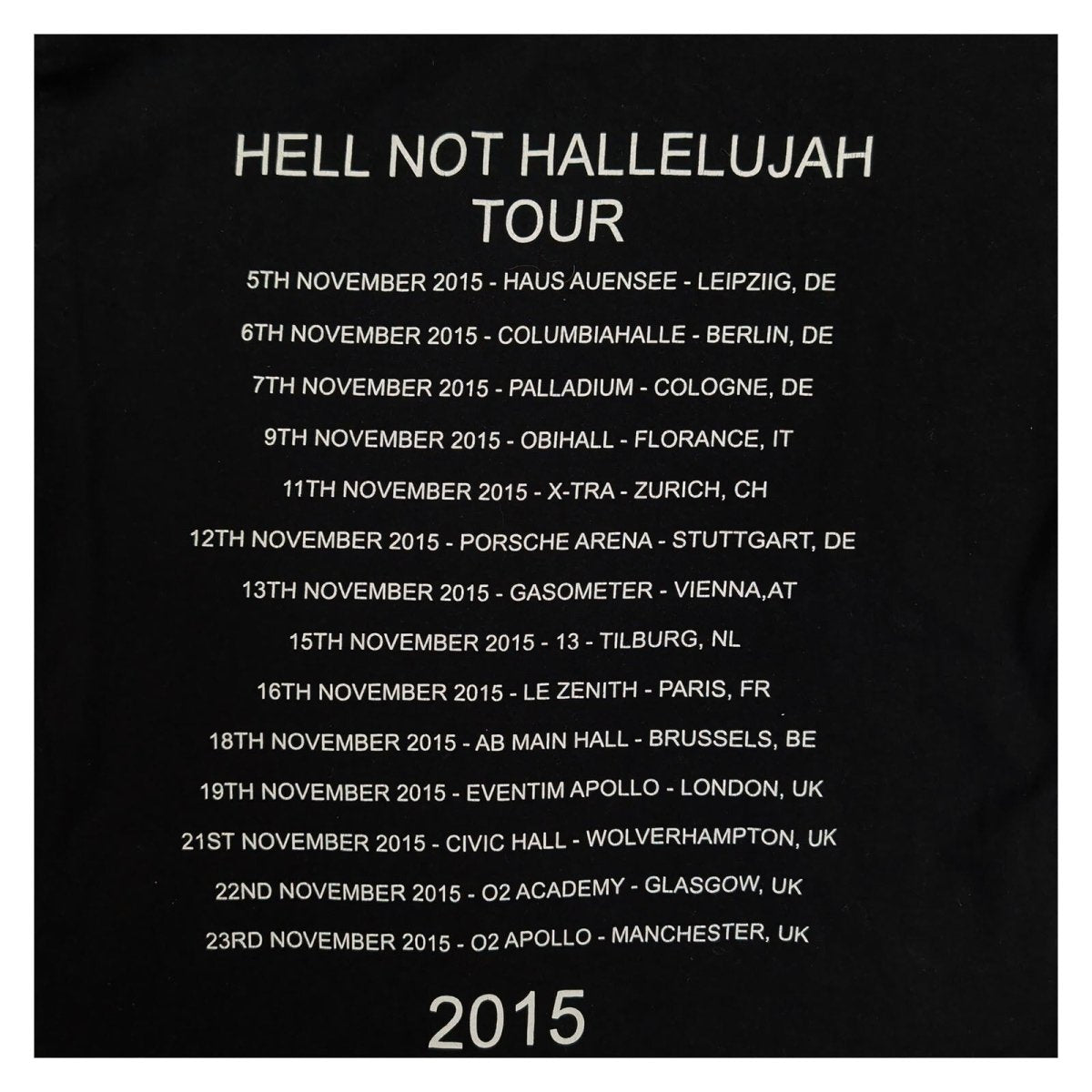 Marilyn Manson The Pale Emperor Hell Not Hallelujah 2015 Tour T-Shirt L Black – music product photo 4 | RewearableUK