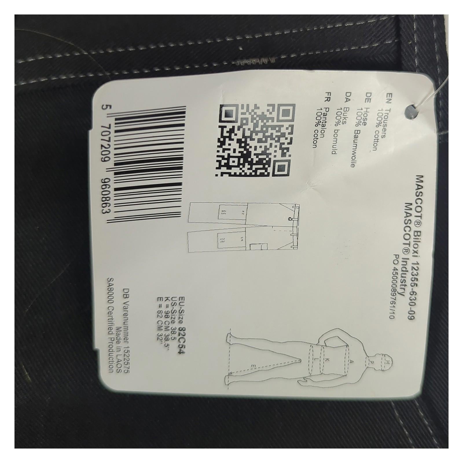 Mascot Mascot Biloxi Industry Work Trousers Black Heavy Duty Pants | UK/US 38.5 R workear RewearableUK