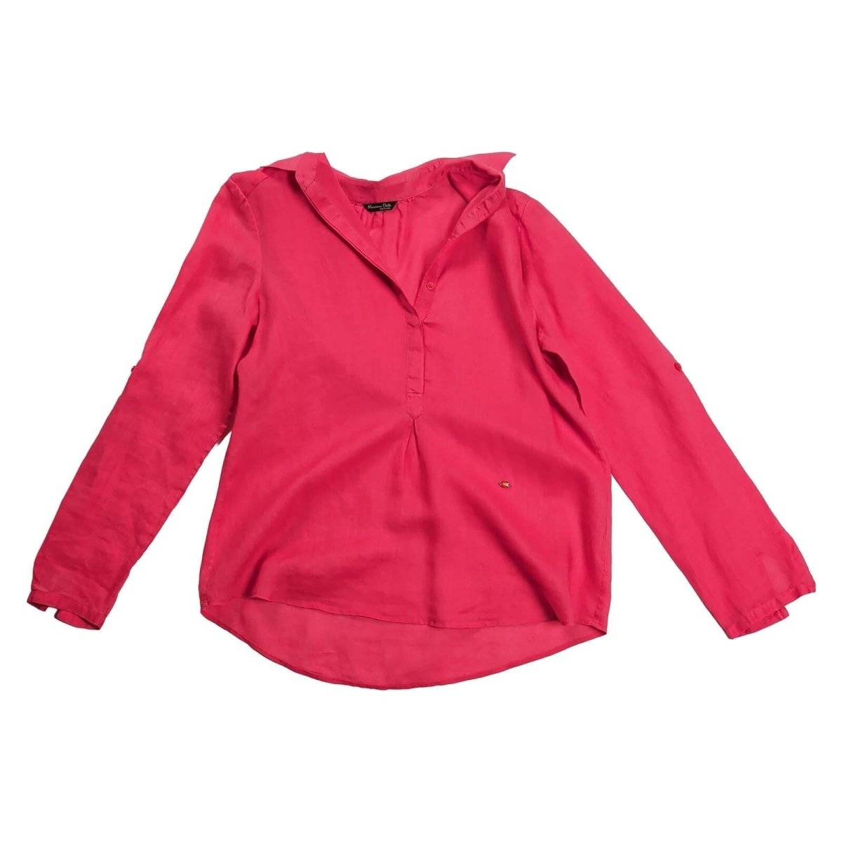 Massimo Dutti Bright Pink Popover Blouse – UK 12 – product photo 1 | RewearableUK