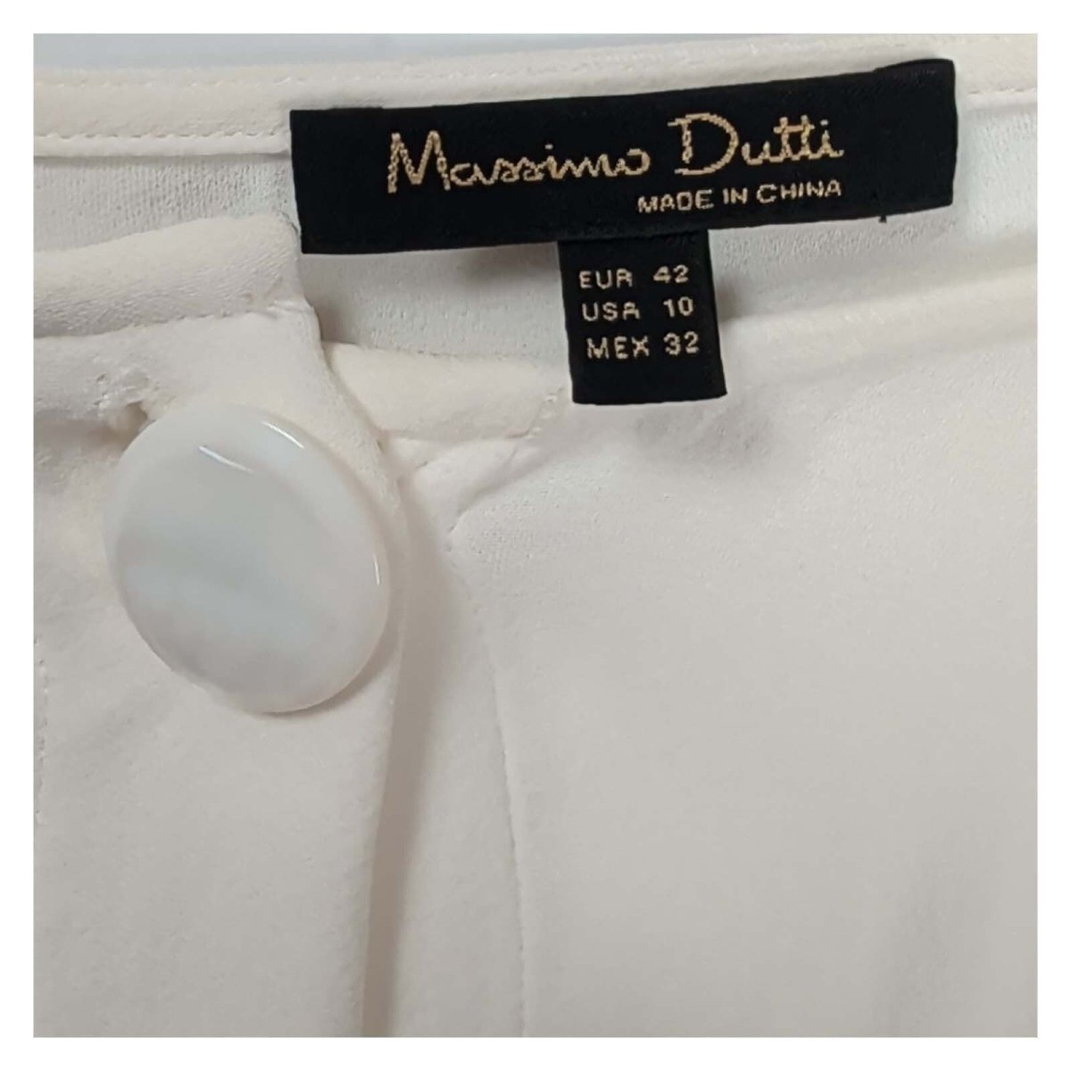 Massimo Dutti Ivory Gathered Sleeve Blouse – UK 14 – product photo 4 | RewearableUK