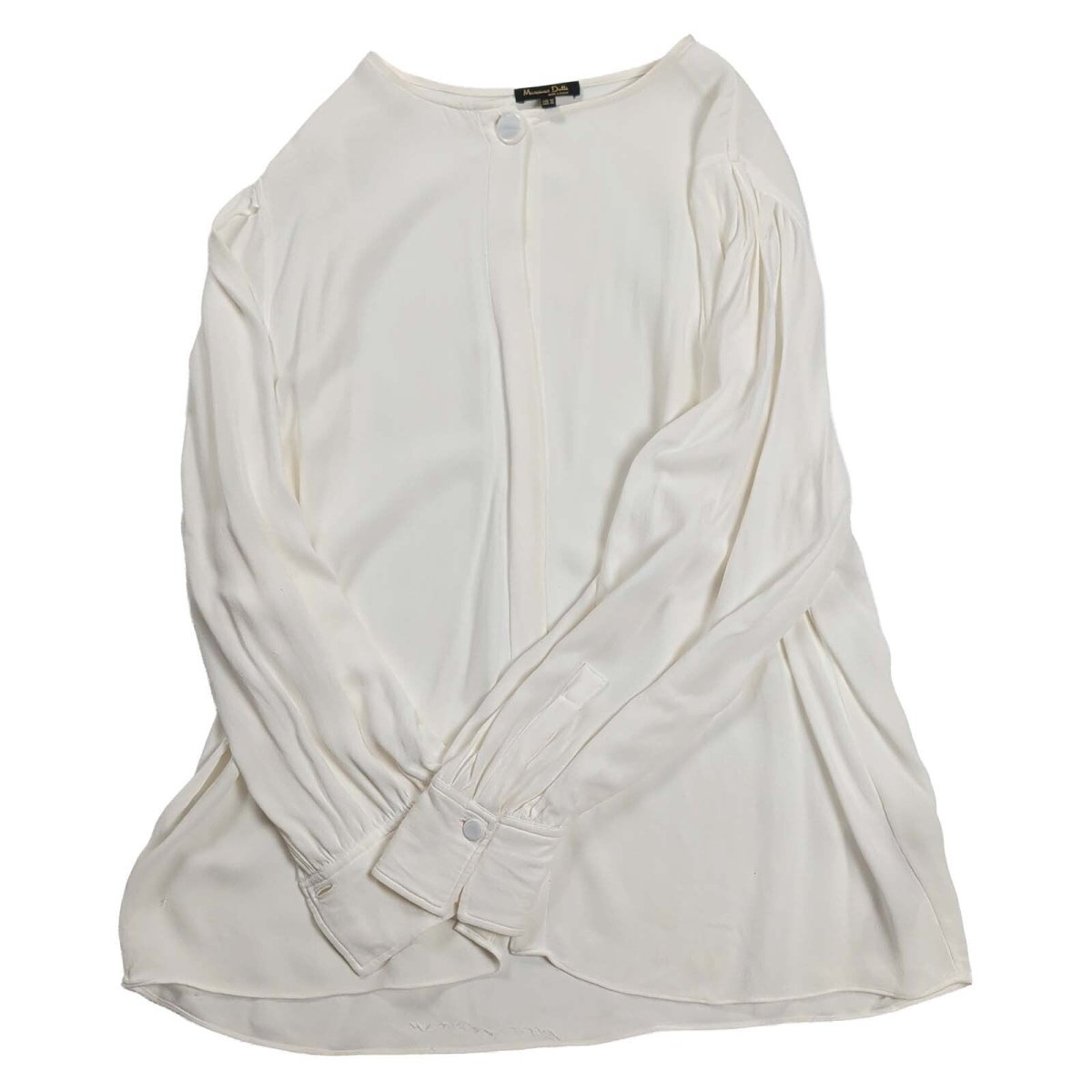 Massimo Dutti Ivory Gathered Sleeve Blouse – UK 14 – product photo 1 | RewearableUK