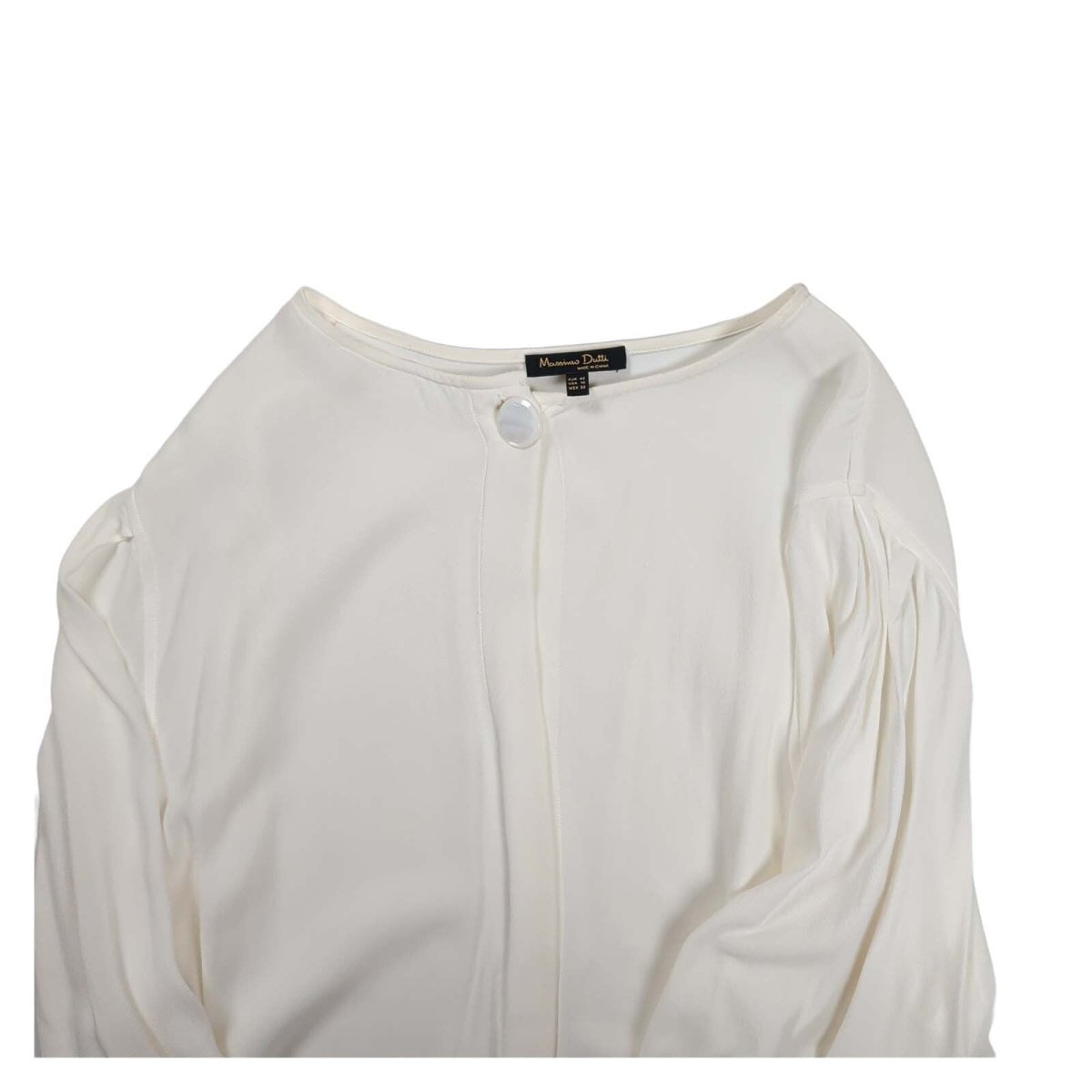 Massimo Dutti Ivory Gathered Sleeve Blouse – UK 14 – product photo 2 | RewearableUK