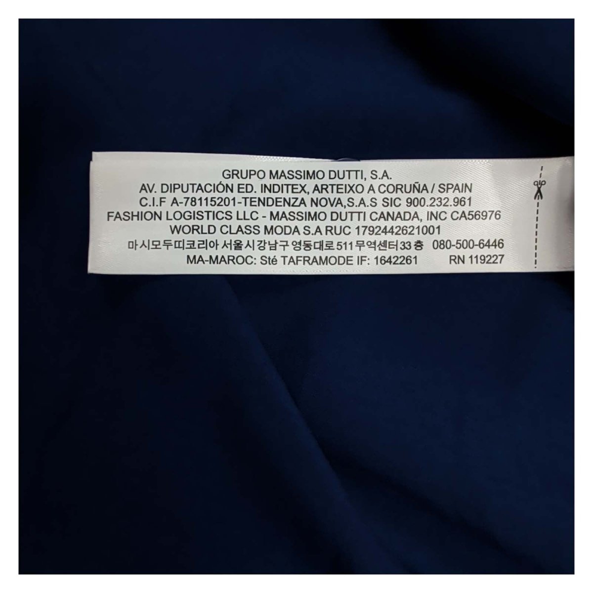 Massimo Dutti Navy Puff Sleeve Stretch Shirt – Size L – product photo 5 | RewearableUK