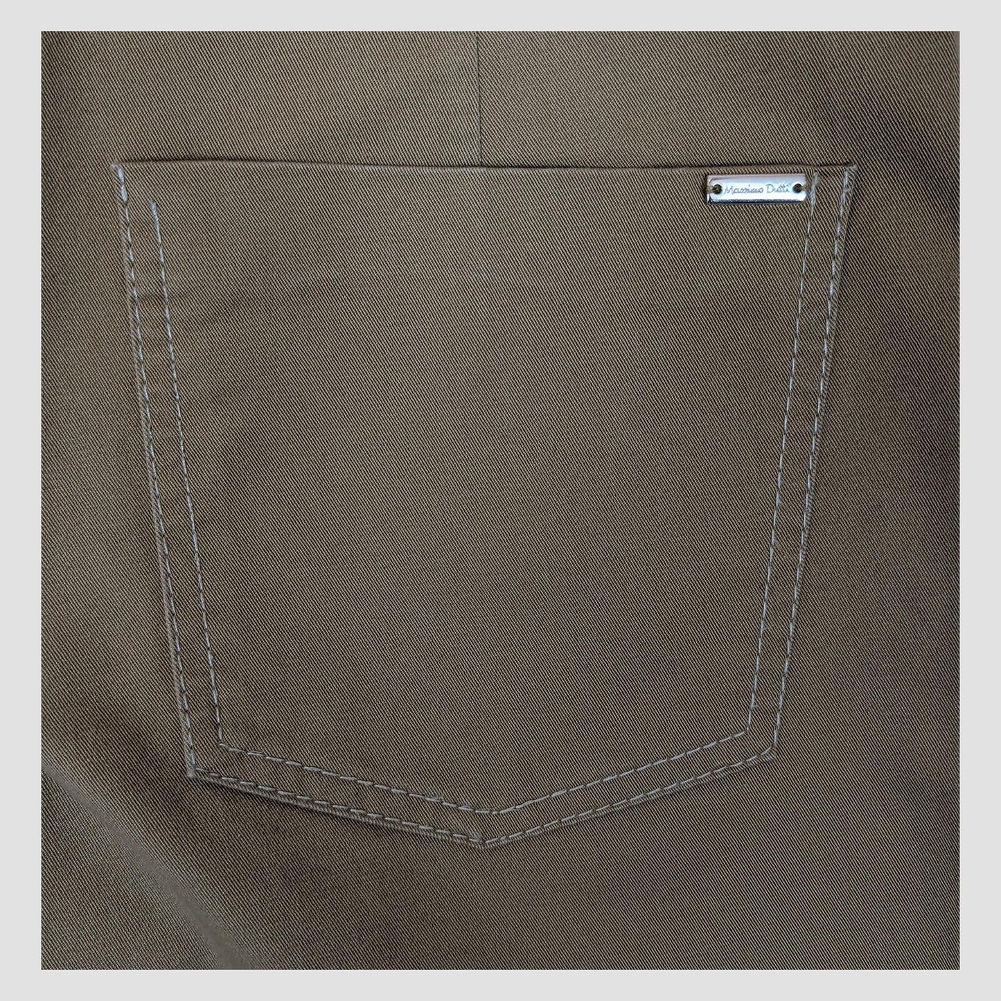 massimo dutti womens wide leg contrast stitch trousers tan brown size eur 34 by Massimo Dutti – trousers | RewearableUK