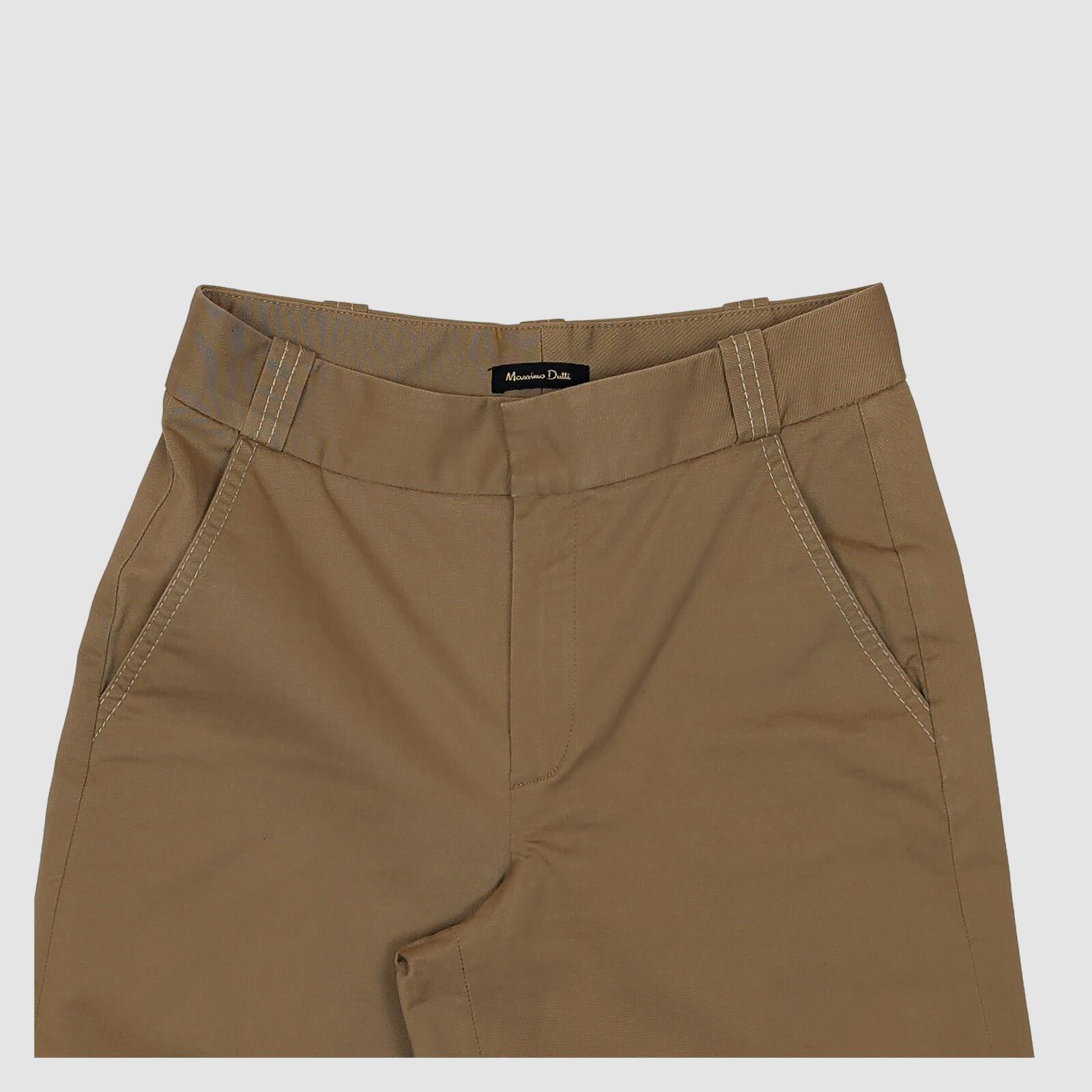 massimo dutti womens wide leg contrast stitch trousers tan brown size eur 34 by Massimo Dutti – trousers | RewearableUK