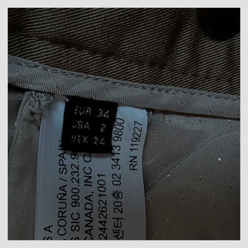 massimo dutti womens wide leg contrast stitch trousers tan brown size eur 34 by Massimo Dutti – trousers | RewearableUK
