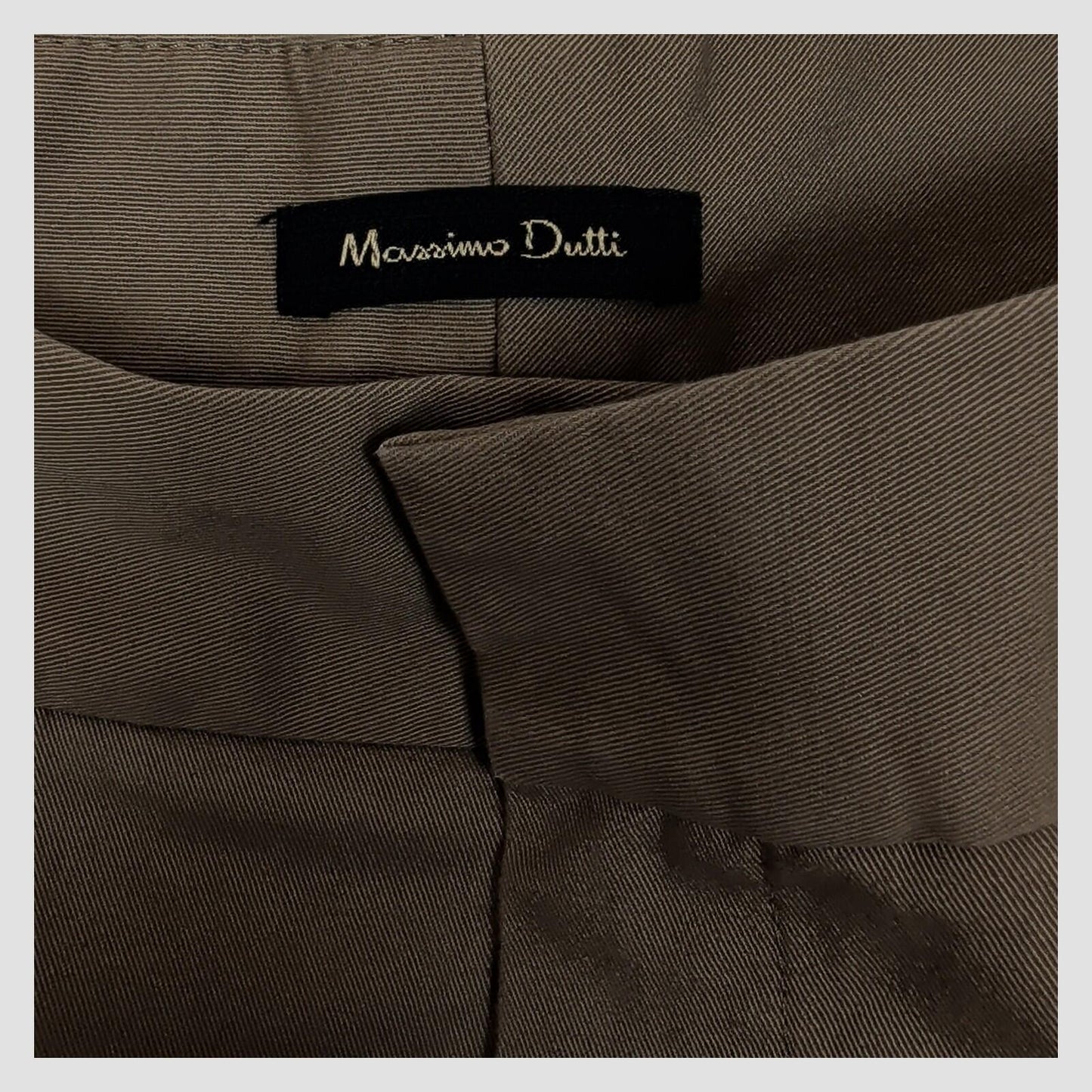 massimo dutti womens wide leg contrast stitch trousers tan brown size eur 34 by Massimo Dutti – trousers | RewearableUK