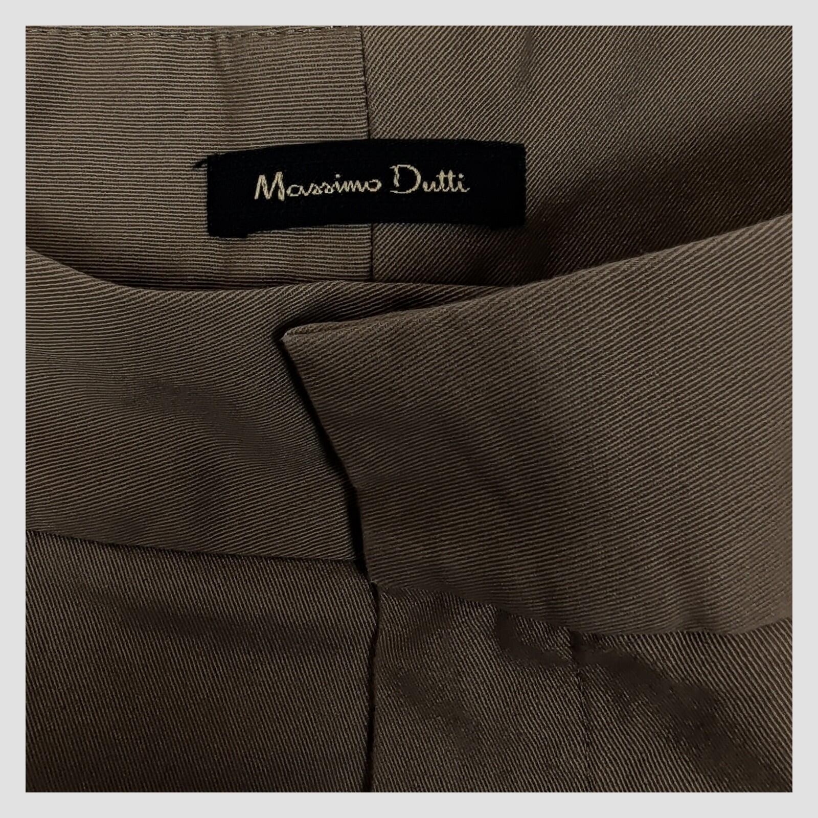 massimo dutti womens wide leg contrast stitch trousers tan brown size eur 34 by Massimo Dutti – trousers | RewearableUK