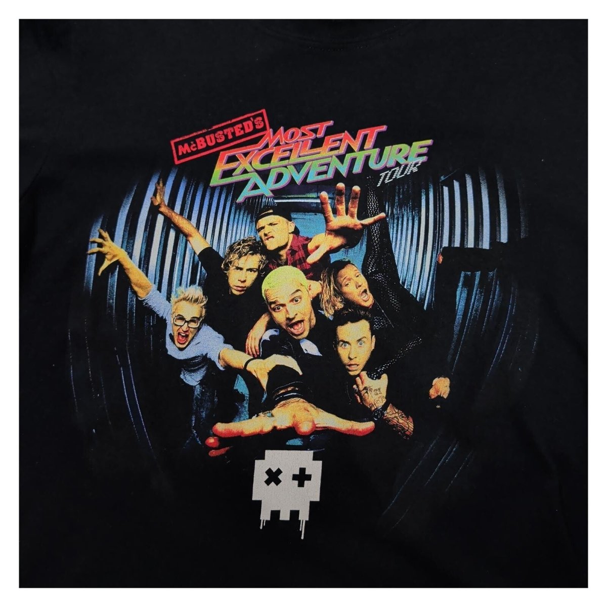 McBusted Most Excellent Adventure Tour 2015 T-Shirt M Black McFly Busted – product photo 3 | RewearableUK