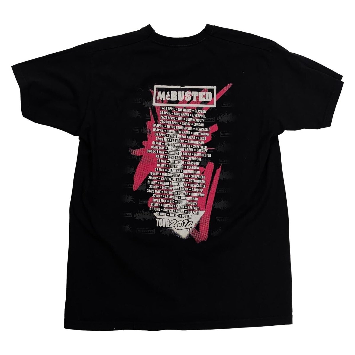 McBusted Tour 2014 Men's M Black Double-Sided Concert T-Shirt – product photo 2 | RewearableUK