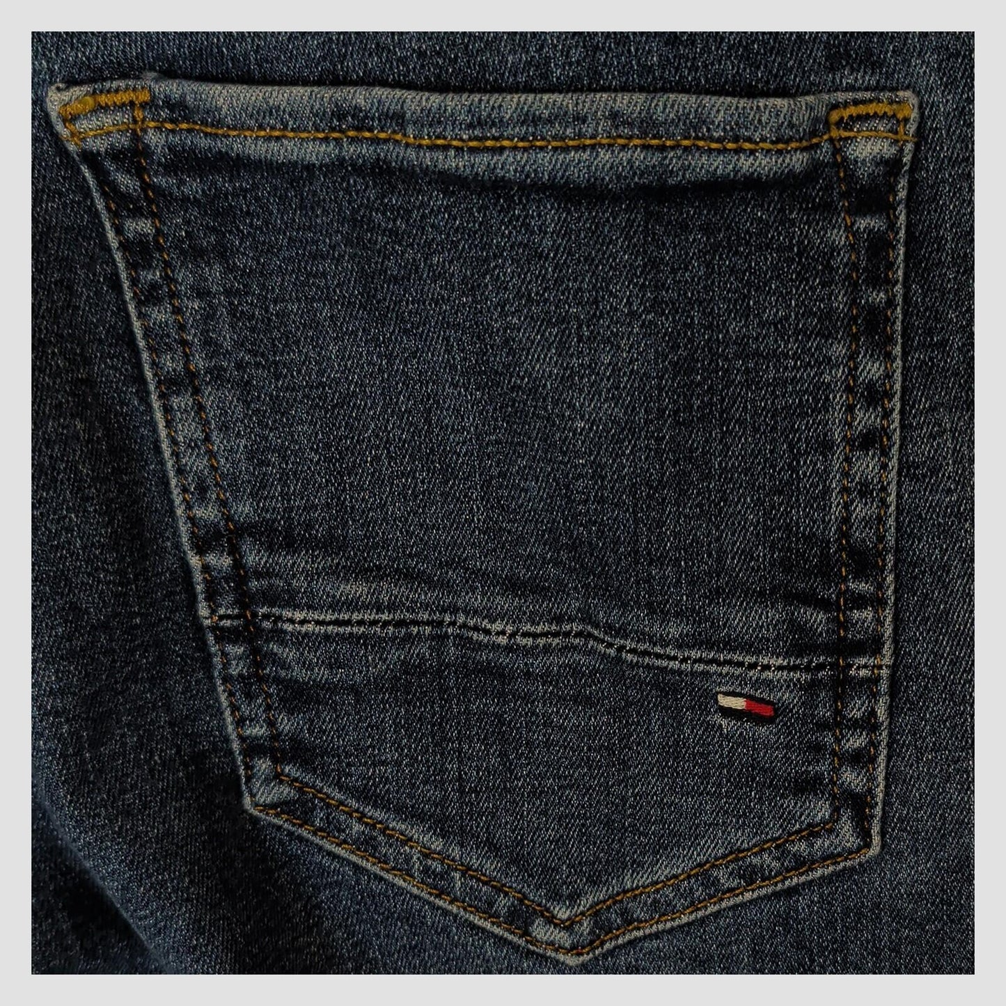 mens tommy hilfiger bleecker slim fit dark blue stretch denim jeans w30 l32 by Tommy Hilfiger – JEANS | RewearableUK