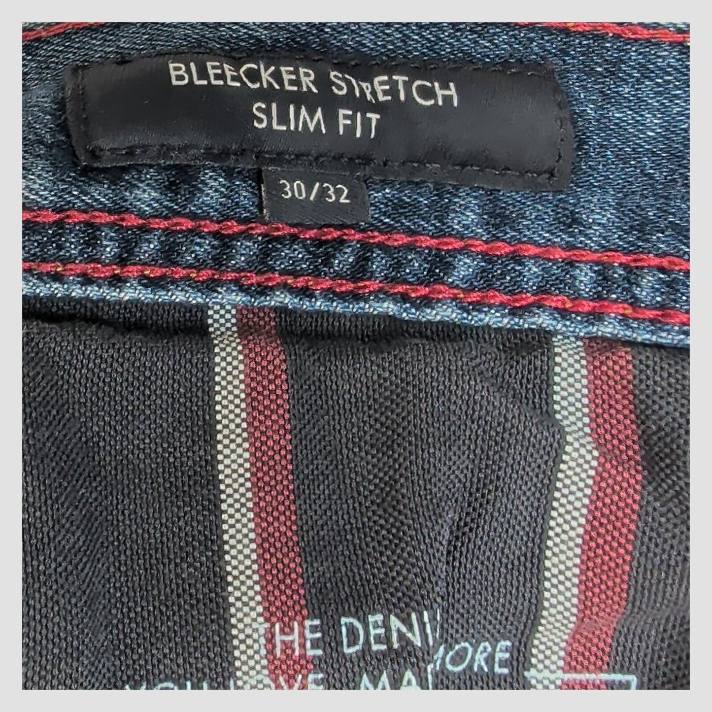 mens tommy hilfiger bleecker slim fit dark blue stretch denim jeans w30 l32 by Tommy Hilfiger – JEANS | RewearableUK