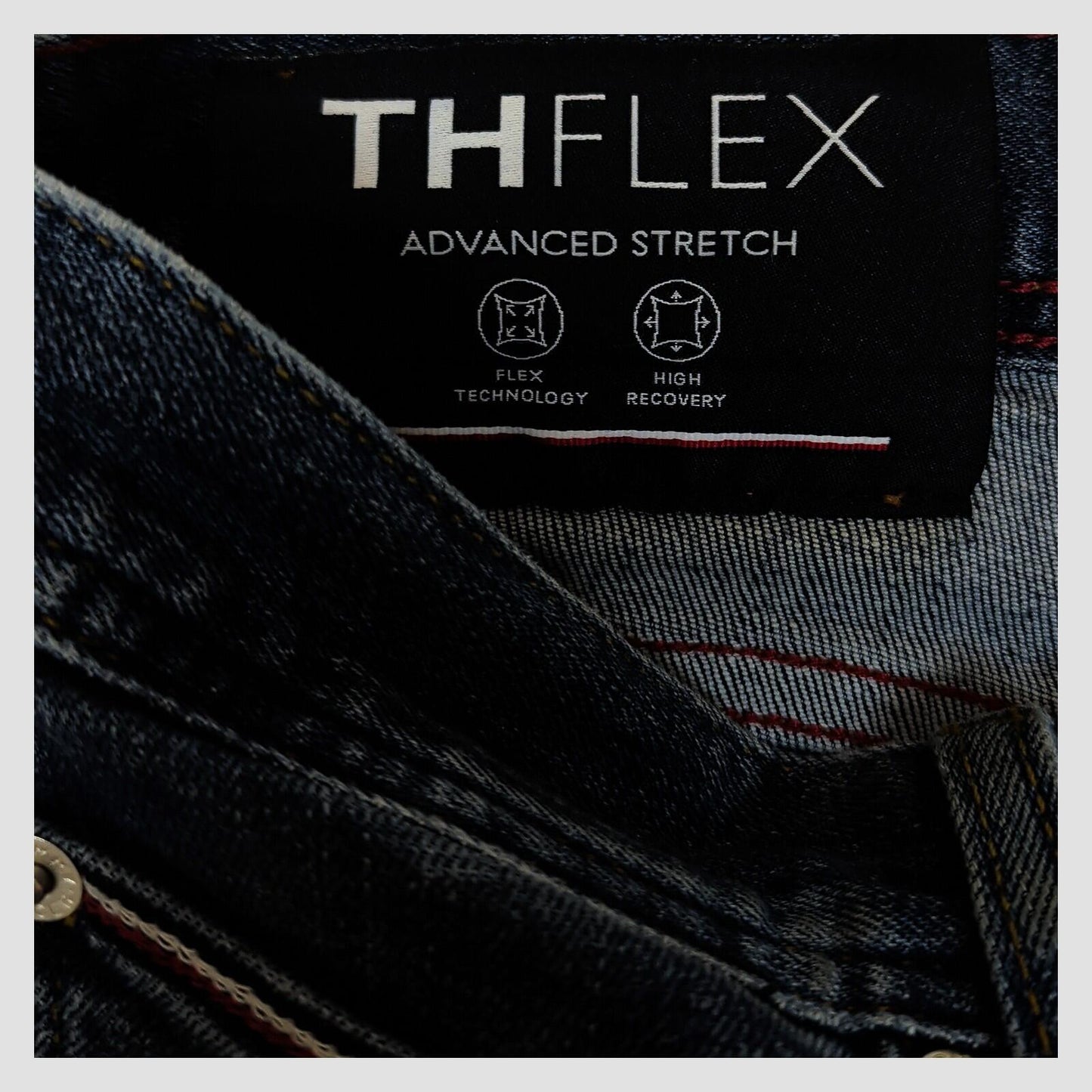 mens tommy hilfiger bleecker slim fit dark blue stretch denim jeans w30 l32 by Tommy Hilfiger – JEANS | RewearableUK