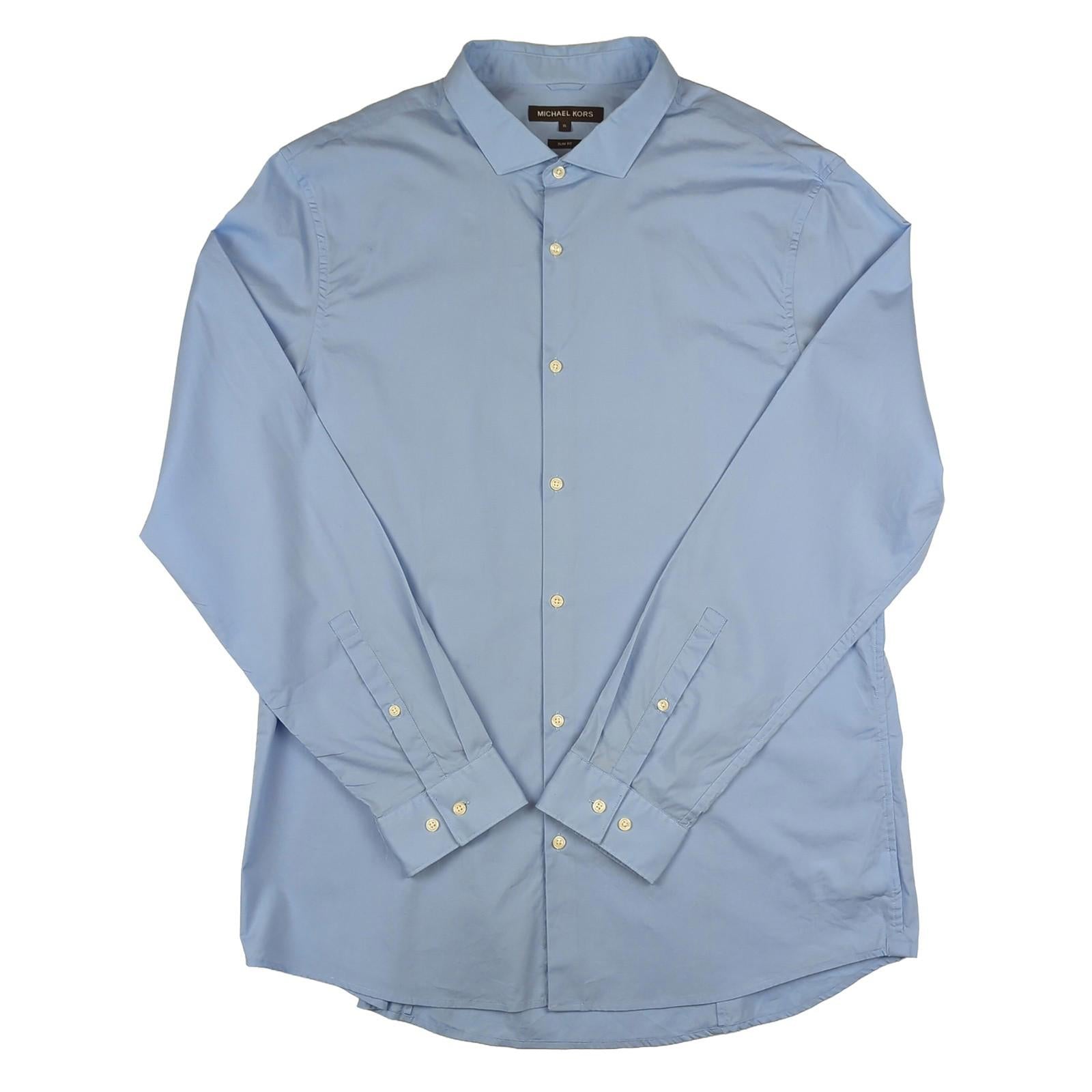 Michael Kors Michael Kors Men's XL Blue Long Sleeve Cotton Shirt Designer Excellent Condition shirt RewearableUK