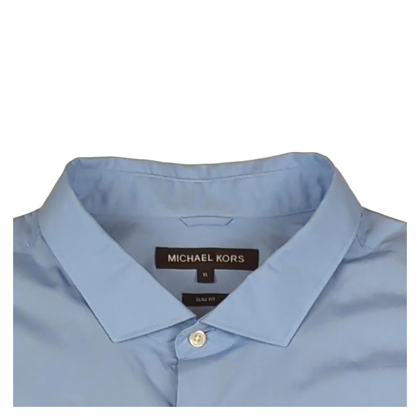 Michael Kors Michael Kors Men's XL Blue Long Sleeve Cotton Shirt Designer Excellent Condition shirt RewearableUK