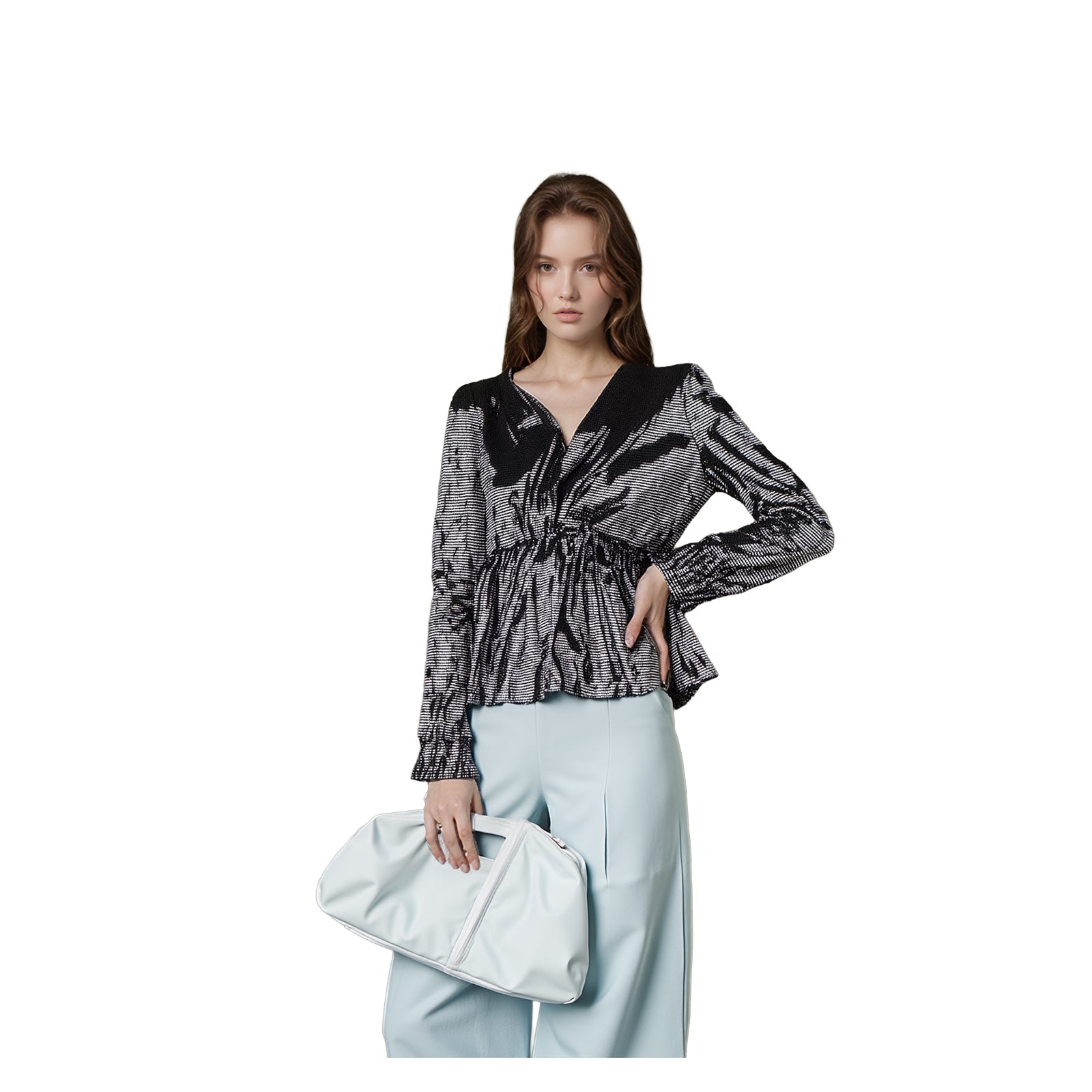 Michael Kors Metallic Dot Peplum Top Black | Women's Large NWOT by Michael Kors – top | RewearableUK