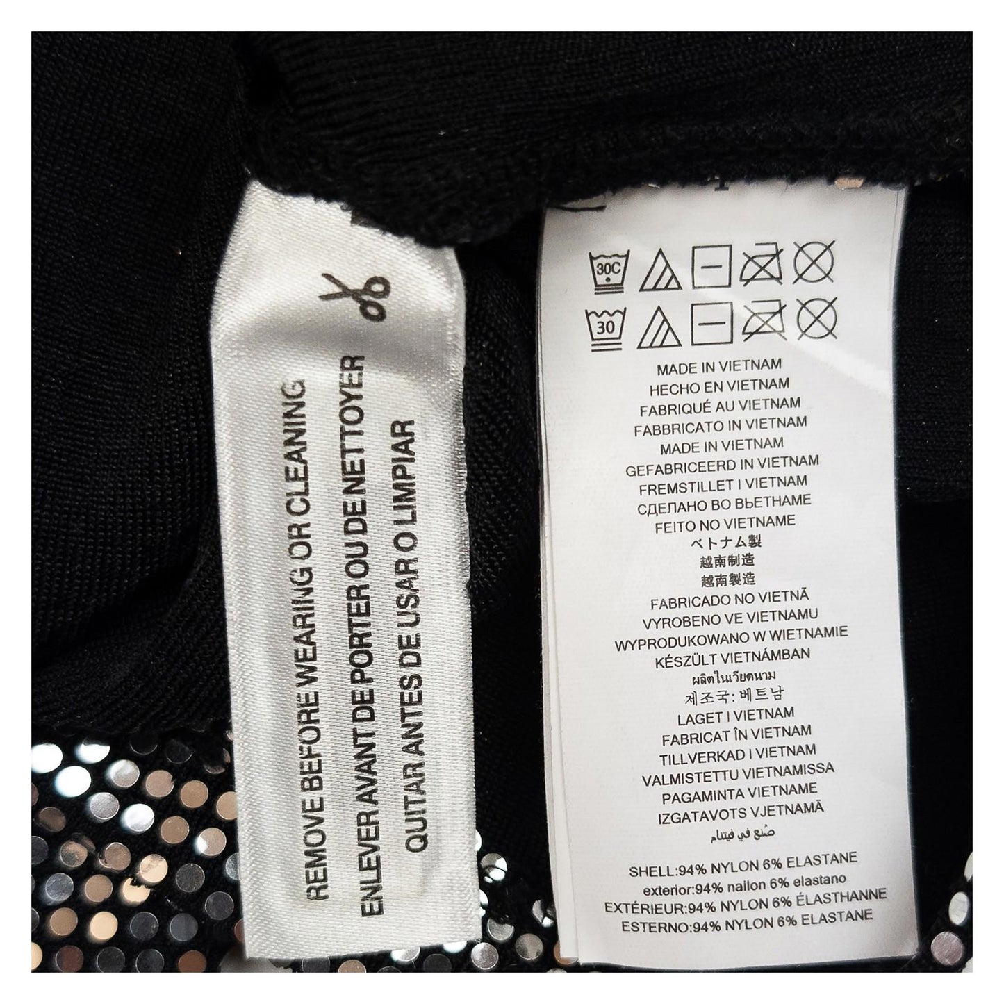 Michael Kors Top L Large Black Silver Metallic Dot Peplum Long Sleeve Blouse by Michael Kors – | RewearableUK