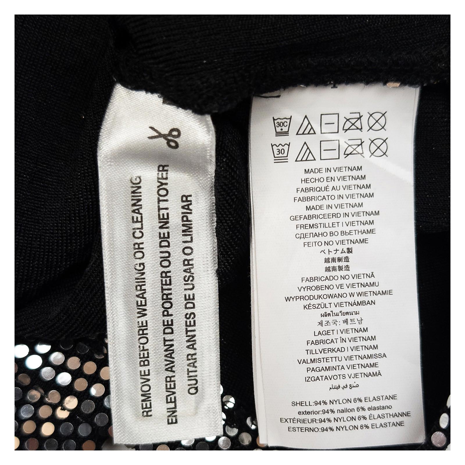 Michael Kors Top L Large Black Silver Metallic Dot Peplum Long Sleeve Blouse by Michael Kors – | RewearableUK