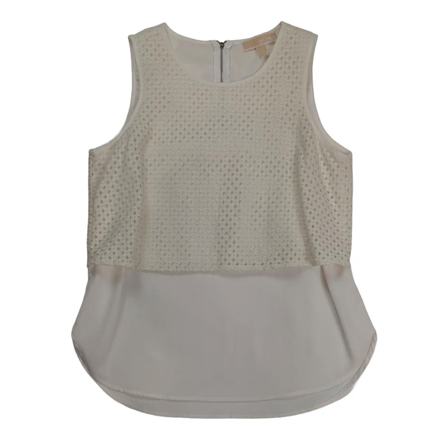 Michael Kors Top Size 6P Off White Lace Crochet Sleeveless Stained Defect by Michael Kors – | RewearableUK
