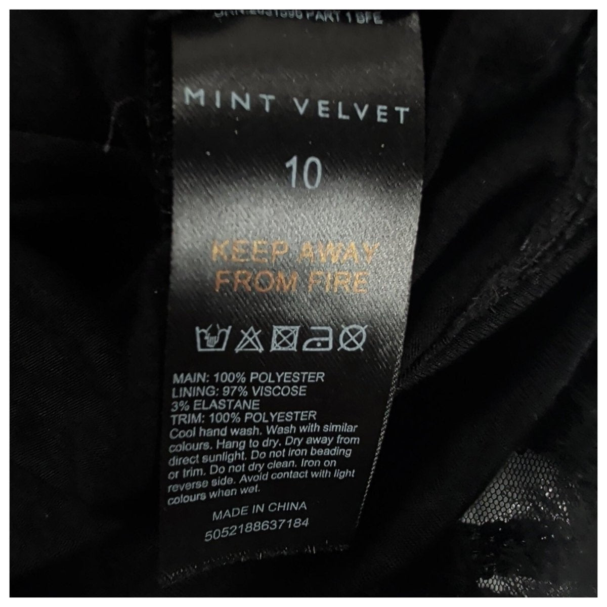 Mint Velvet Black Sequin Ruched Mesh Top UK 10 – product photo 3 | RewearableUK