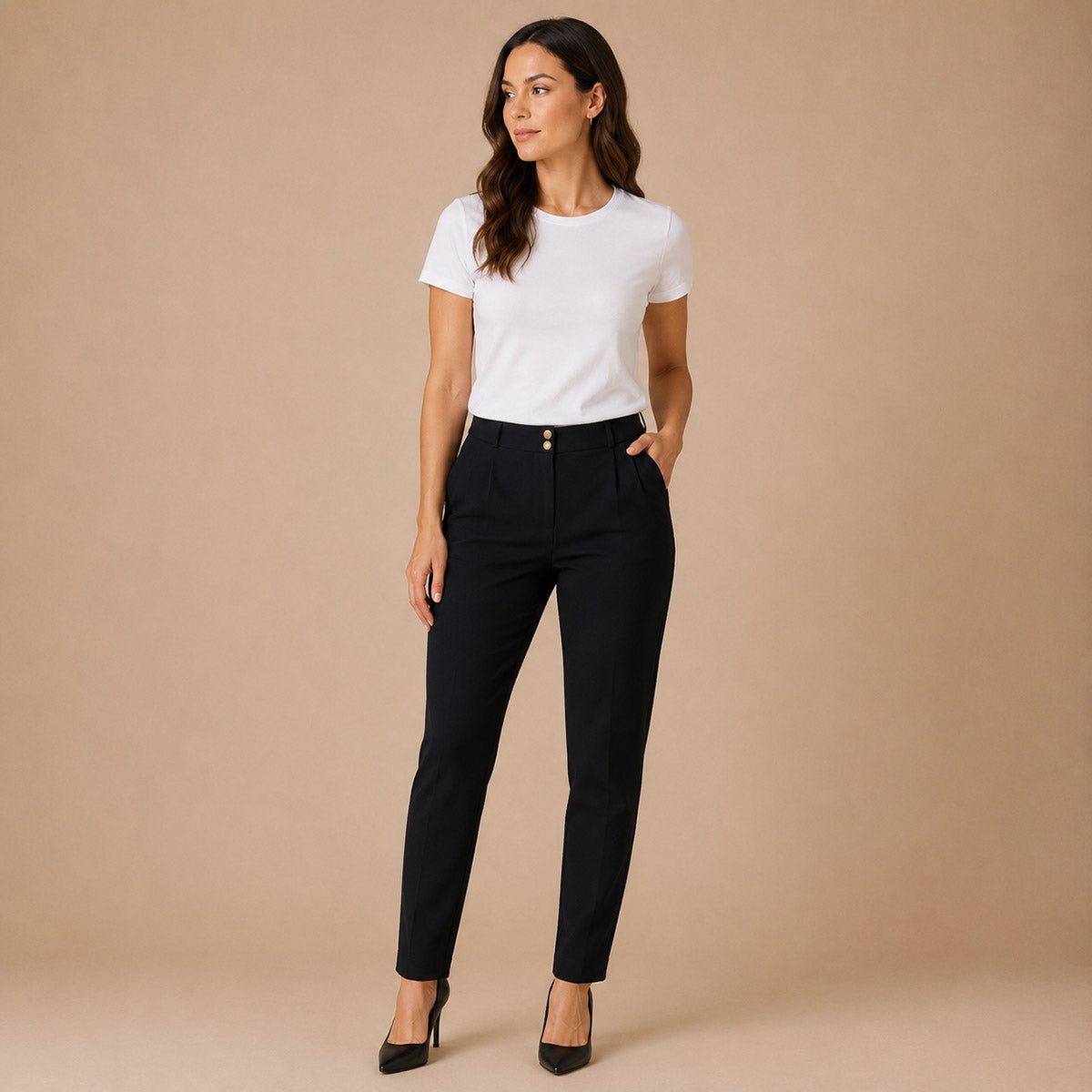Mint Velvet Black Tailored Trousers Size 10R Smart Tapered Pants by Mint Velvet – | RewearableUK