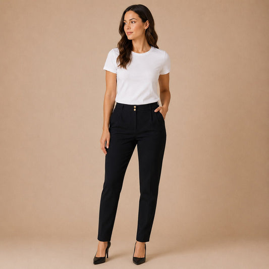 Mint Velvet Black Tailored Trousers Size 10R Smart Tapered Pants by Mint Velvet – | RewearableUK