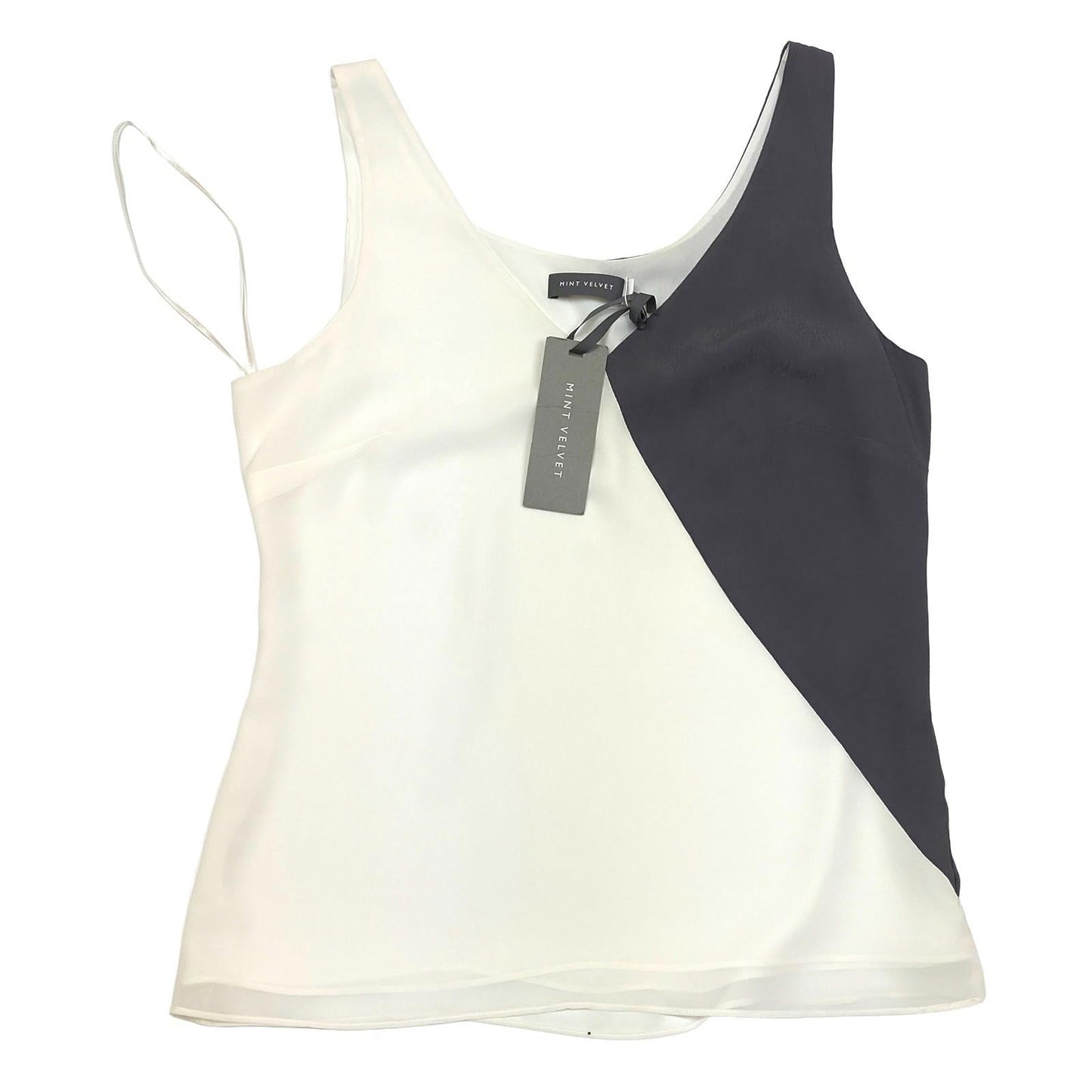 Mint Velvet Melrose Cami Top UK 10 BNWT Ivory & Smoke Grey Color Block RRP £49 by Mint Velvet – | RewearableUK