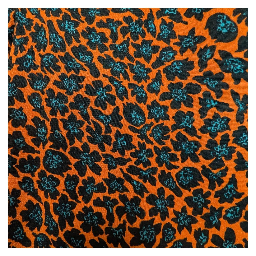Mint Velvet Top Size UK 16 Orange Black Animal Print V - Neck Long Sleeve Blouse by Mint Velvet – | RewearableUK