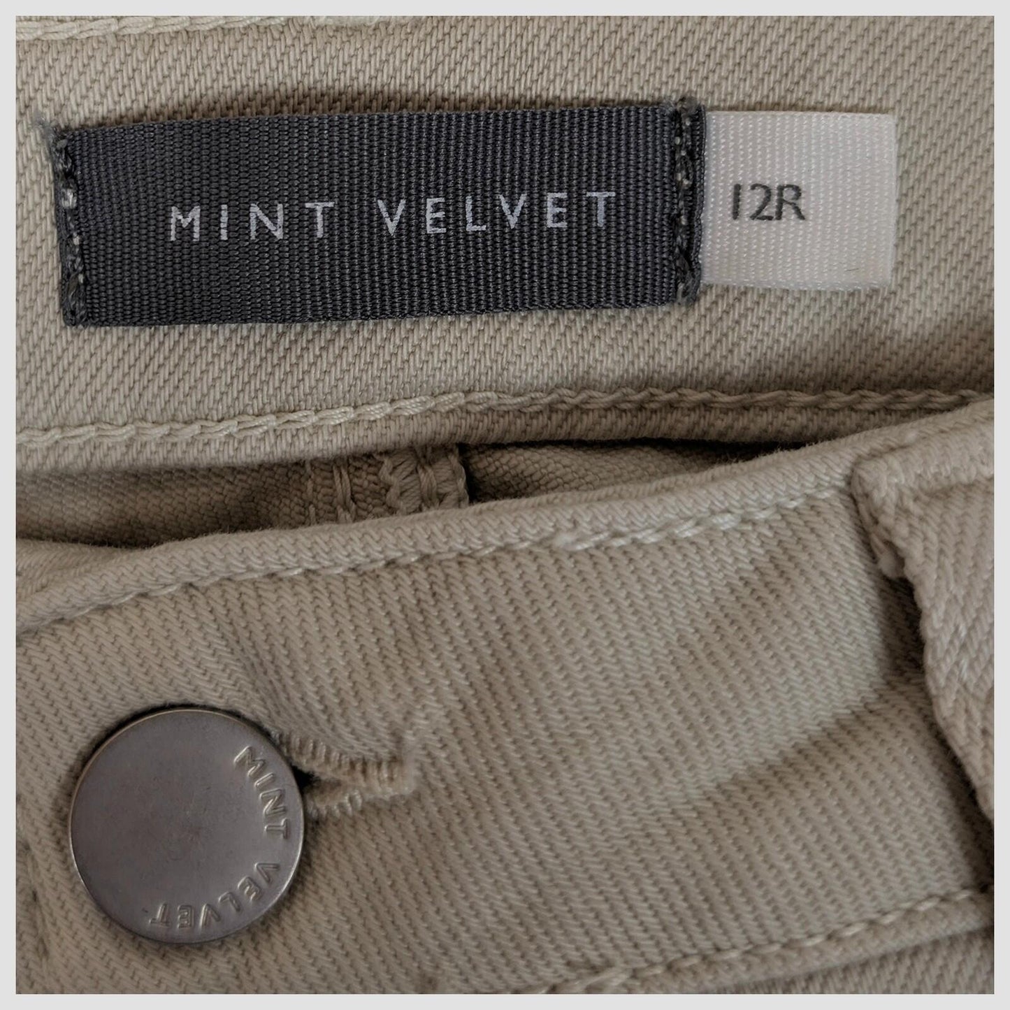 mint velvet womens beige wash straight fit denim jeans pants size 12 r by Mint Velvet – | RewearableUK